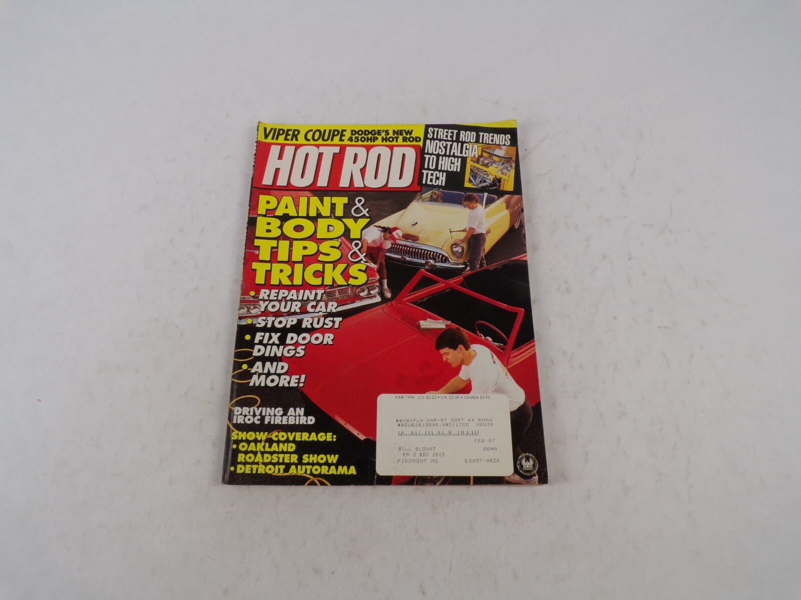 June 1996 Hot Rodding Magazine Paint&Body Tips&Tricks Viper Coupe Repaint Your