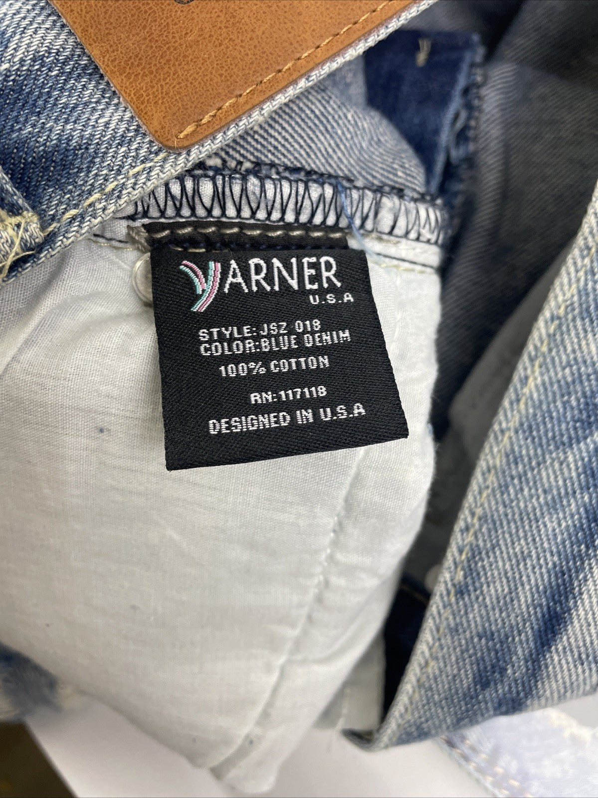 Yarner USA Distressed Torn Jeans Women's Size 11 High Rise Waist Light Blue Wash