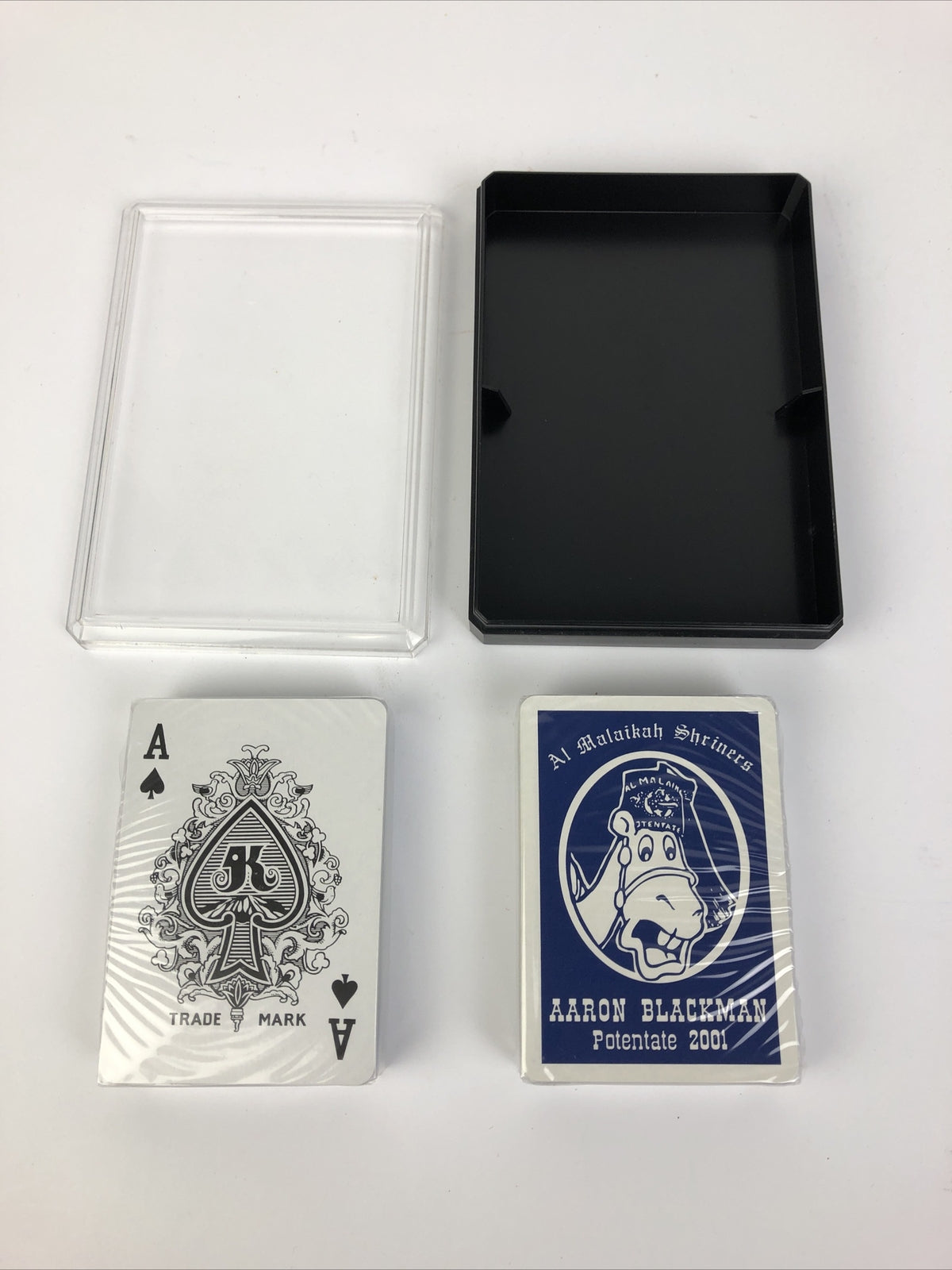 2 x Decks Al Malaikah Shriners Playing Cards Aaron Blackman Potentate 2001 - NEW