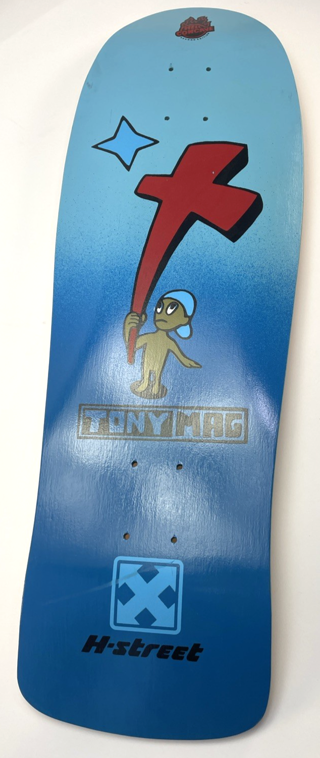 Tony Magnusson H Street Kid And Cross Reissue 1980s Wood Hell Concave Blue Fade
