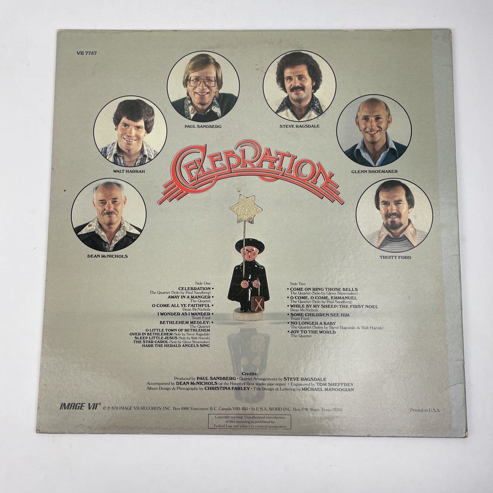 Celebration : Christmas With The Haven Of Rest Quartet LP Vinyl Gospel