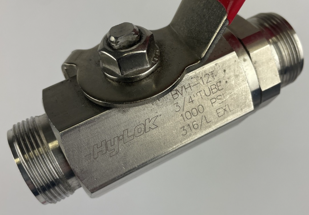 Hy-Lok BVH-12T 3/4"" Tube 1000PSI 316 Stainless Steel Ball Valve Used (Lot of 3)