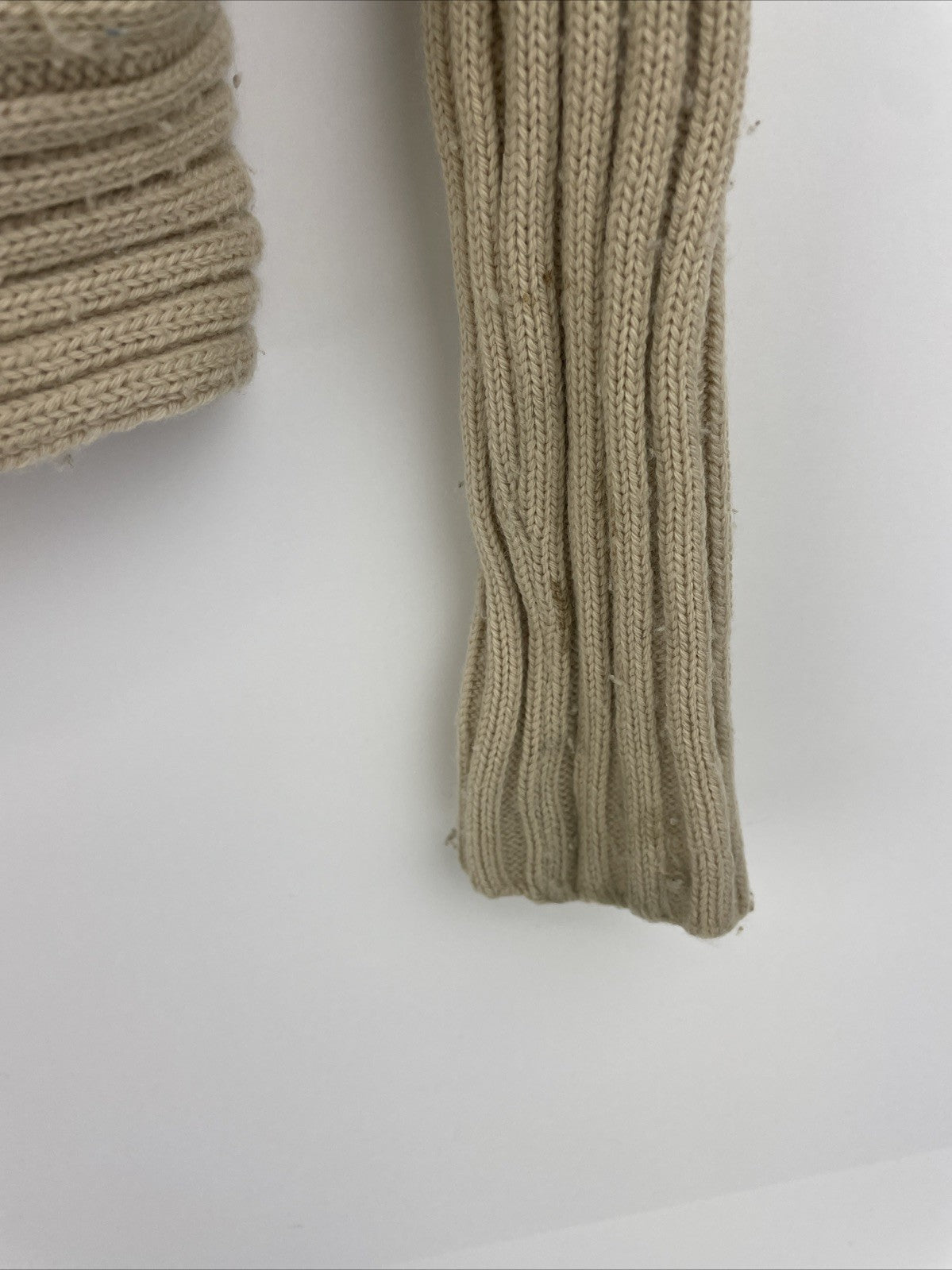 Vintage Missoni Pure Wool Beige w Yellow Stripes Sz Small Made in Italy
