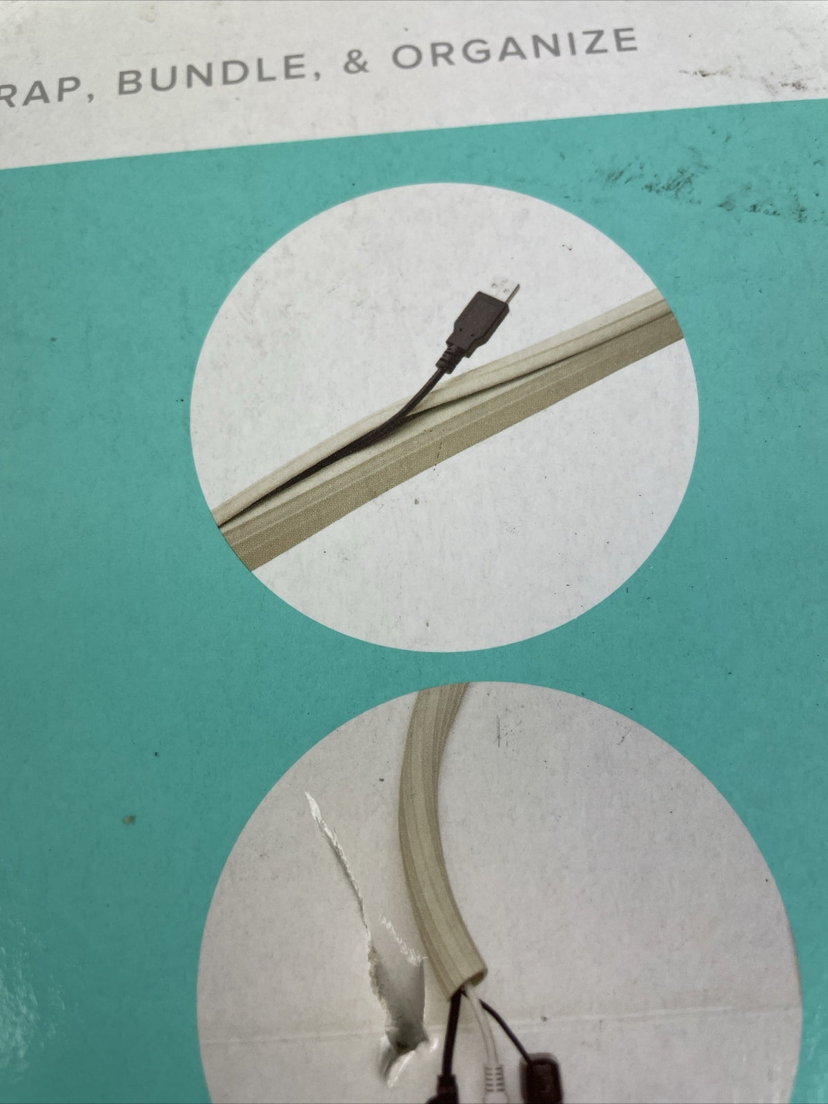 Flexi Cable Wrap ( Rubber ) 0.5" to 1" x 12 ft White UTWFCW12WH - NEW