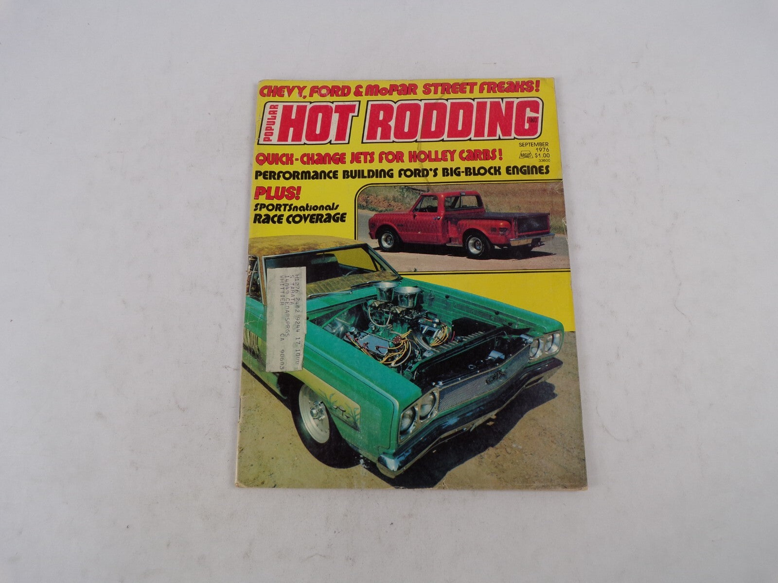 September 1976 Hot Rod Magazine Chevy, Ford & Mopar Street Freaks! Quick-Change