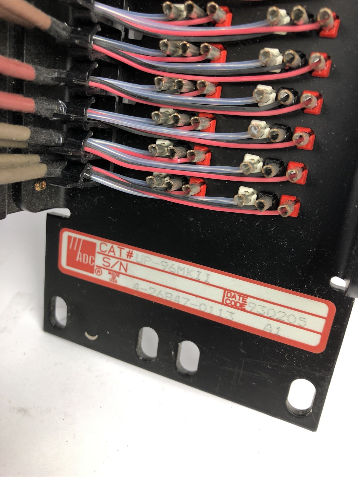 ADC 96 Bantam TT patchbay connected  to ADC UP-96NMKII  PPC RACKMOUNT PATCHBAY 2
