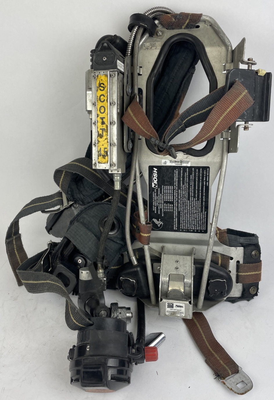 SCOTT SAFETY 4.5 4500 SCBA Air Pack Harness EZ-Flow Air Pak Plus with Sensor   d