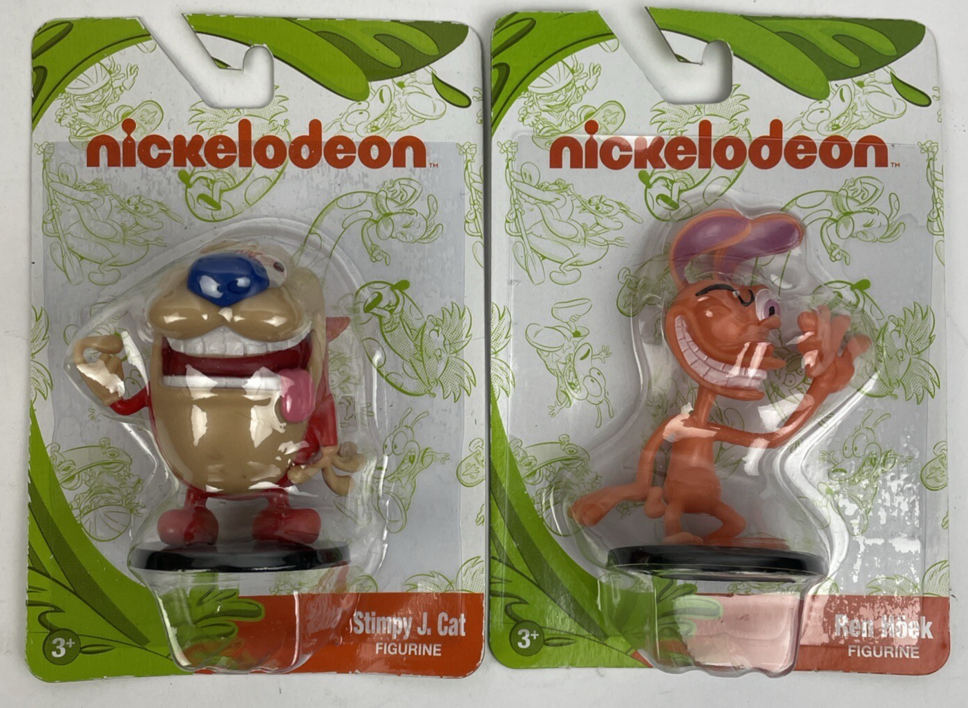 New Nickelodeon Ren Höek & Stimpy J. Cat Figurines Set REN & STIMPY Cake Toppers