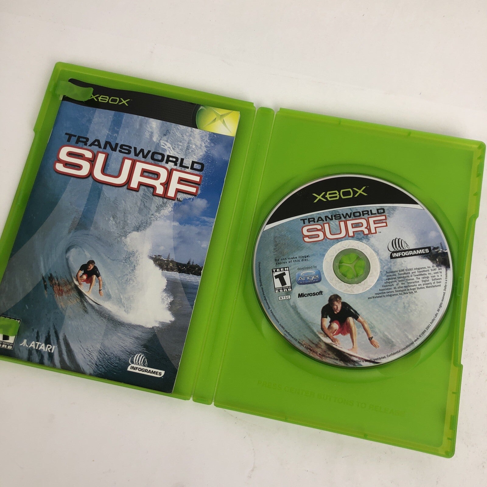 TWS Transworld Surf  ( Microsoft XBOX ATARI ) Manual Cover Art Disk INFOGAMES