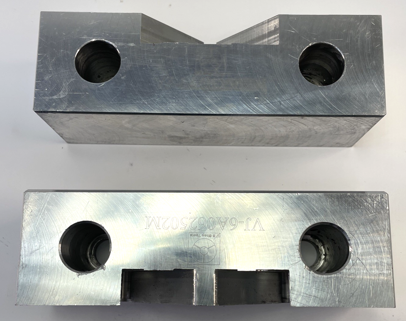 6" x  2" x 1.7/8" Machined Aluminum Vise Jaws For Kurt / Haas / Shars 6"  Vises