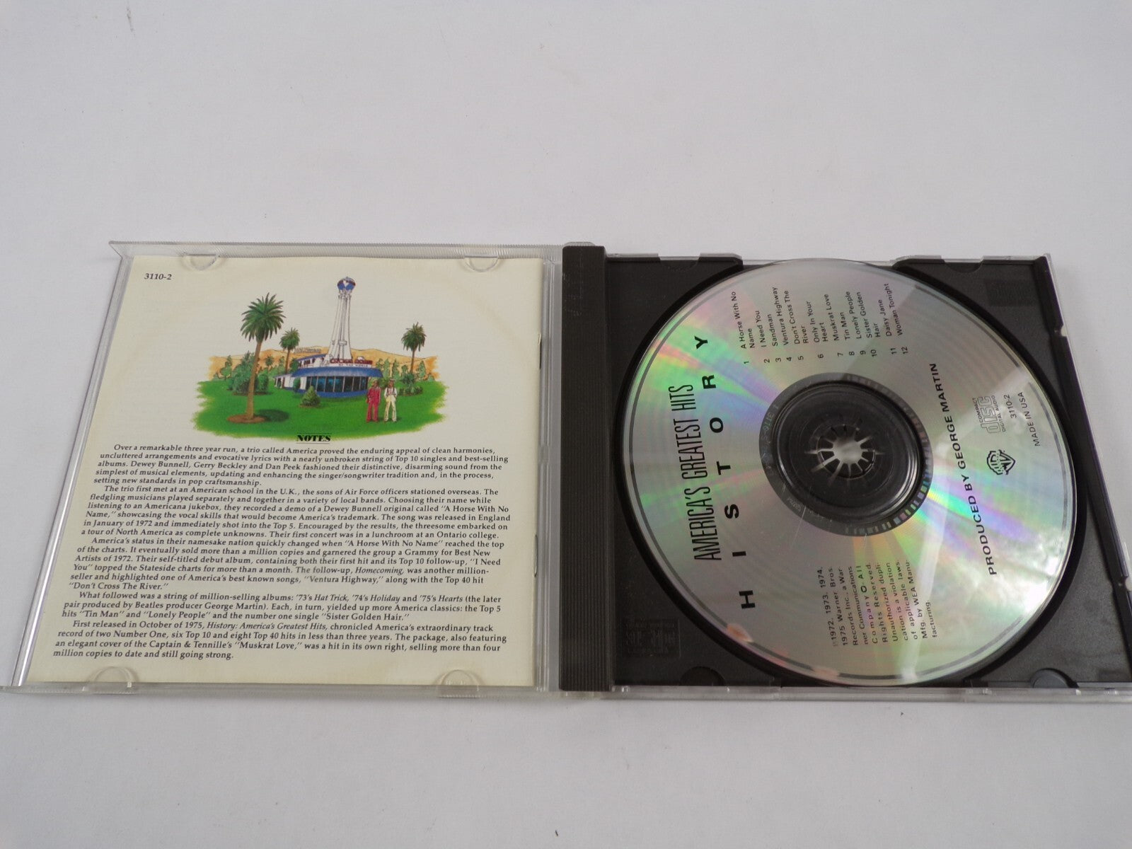 America's Greatest Hits History A Horse With No Name I Need You Sandman CD#45