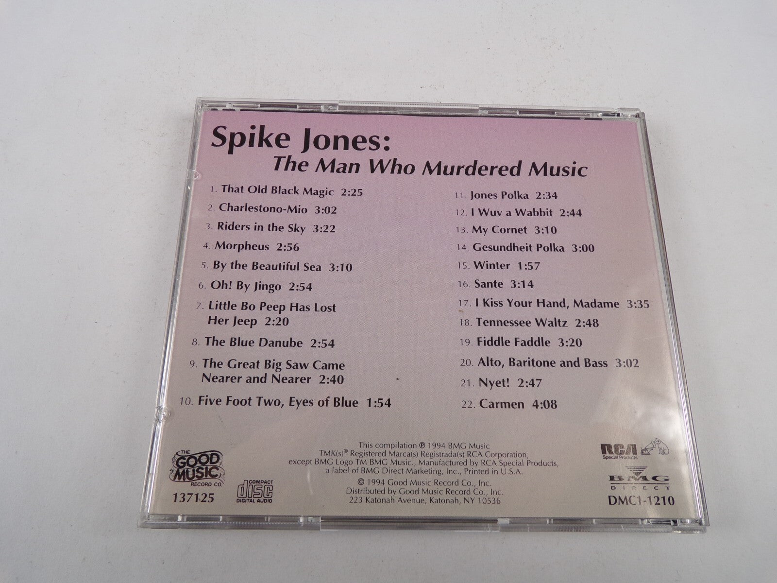 Spike Jones The Man Who Murdered Music That Old Black Magic Oh By Jingo  CD#14
