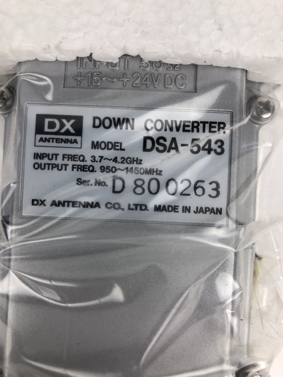 New DX Antenna  Down Converter Input: 3.7~4.2 GHz Output: 950~1450 MHz (DSA-54)
