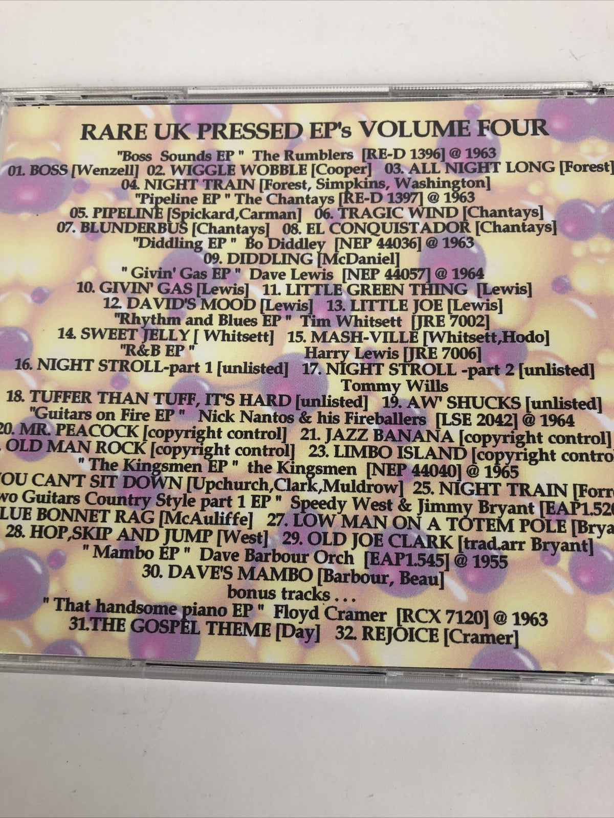 Rare U.K.  Pressed Instro E.P. S Volume 4 CD - 31 Tracks - #10