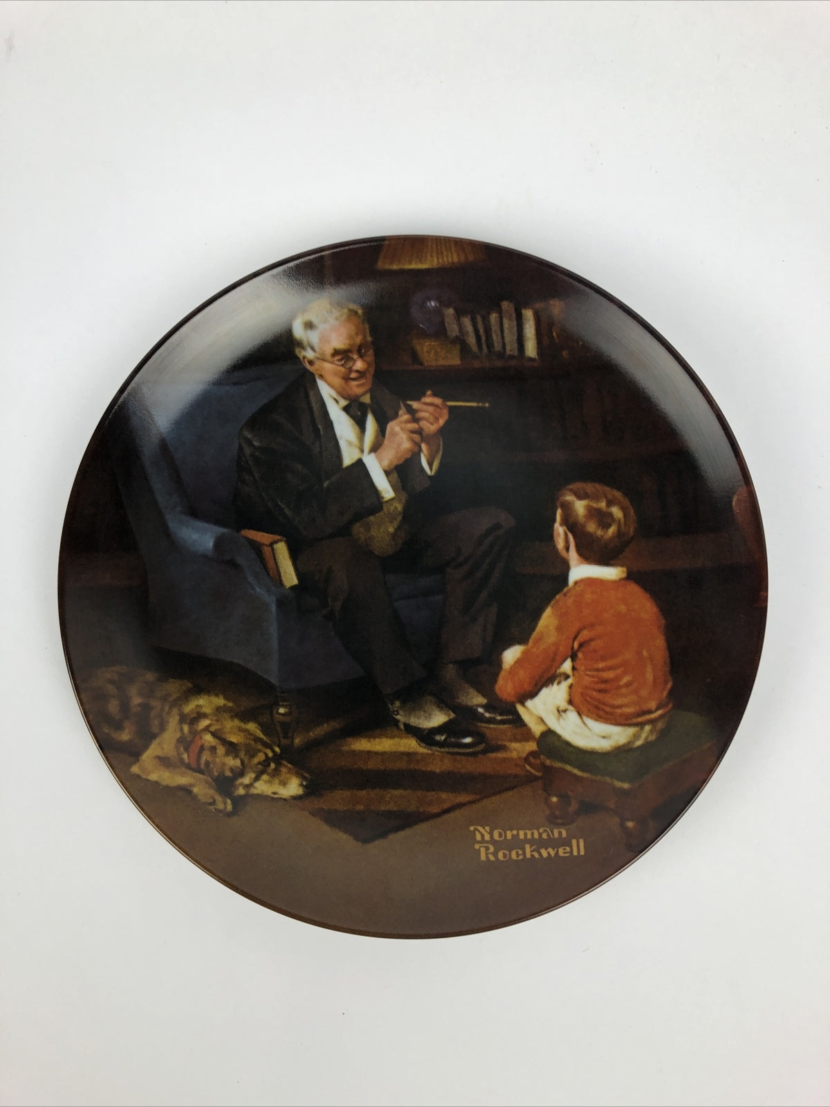 Knowles Limited Edition Norman Rockwell "The Tycoon" Collector 8.5” Plate -Mint