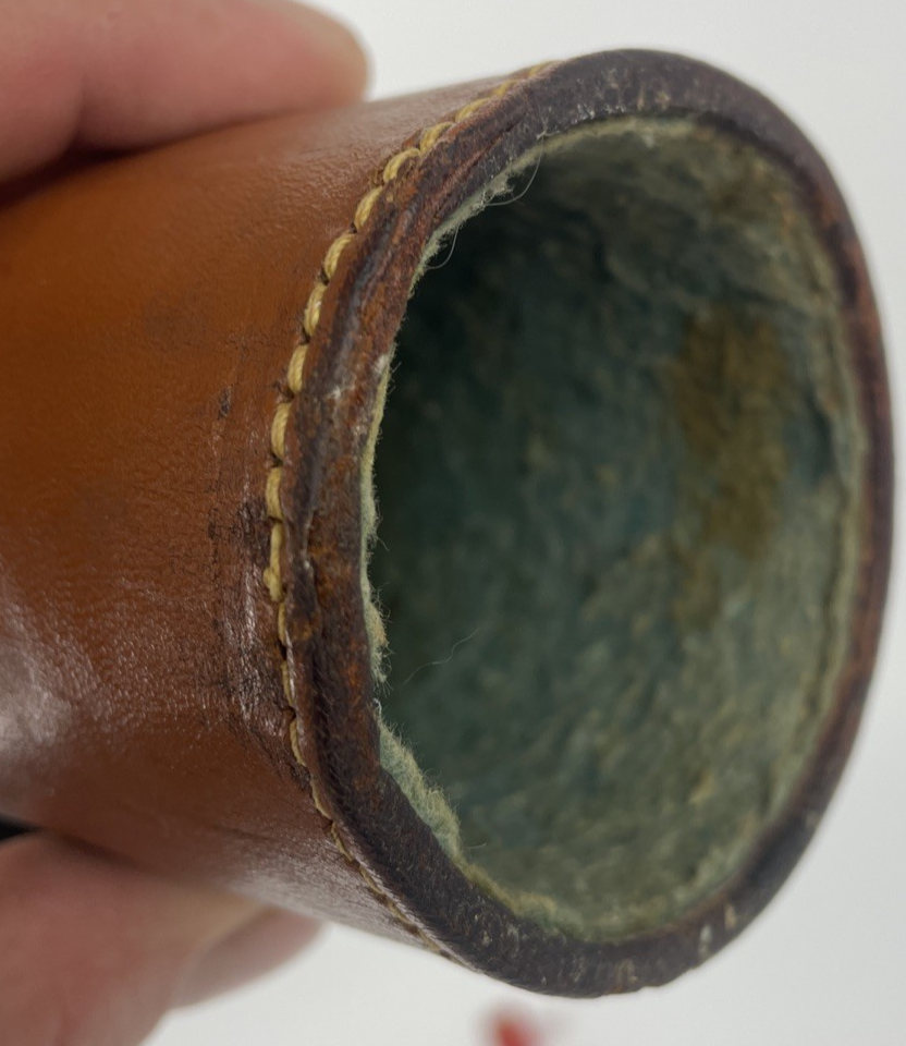 Vintage Stitched Leather Dice Shaker Cup for Games Yahtzee Cee-Low
