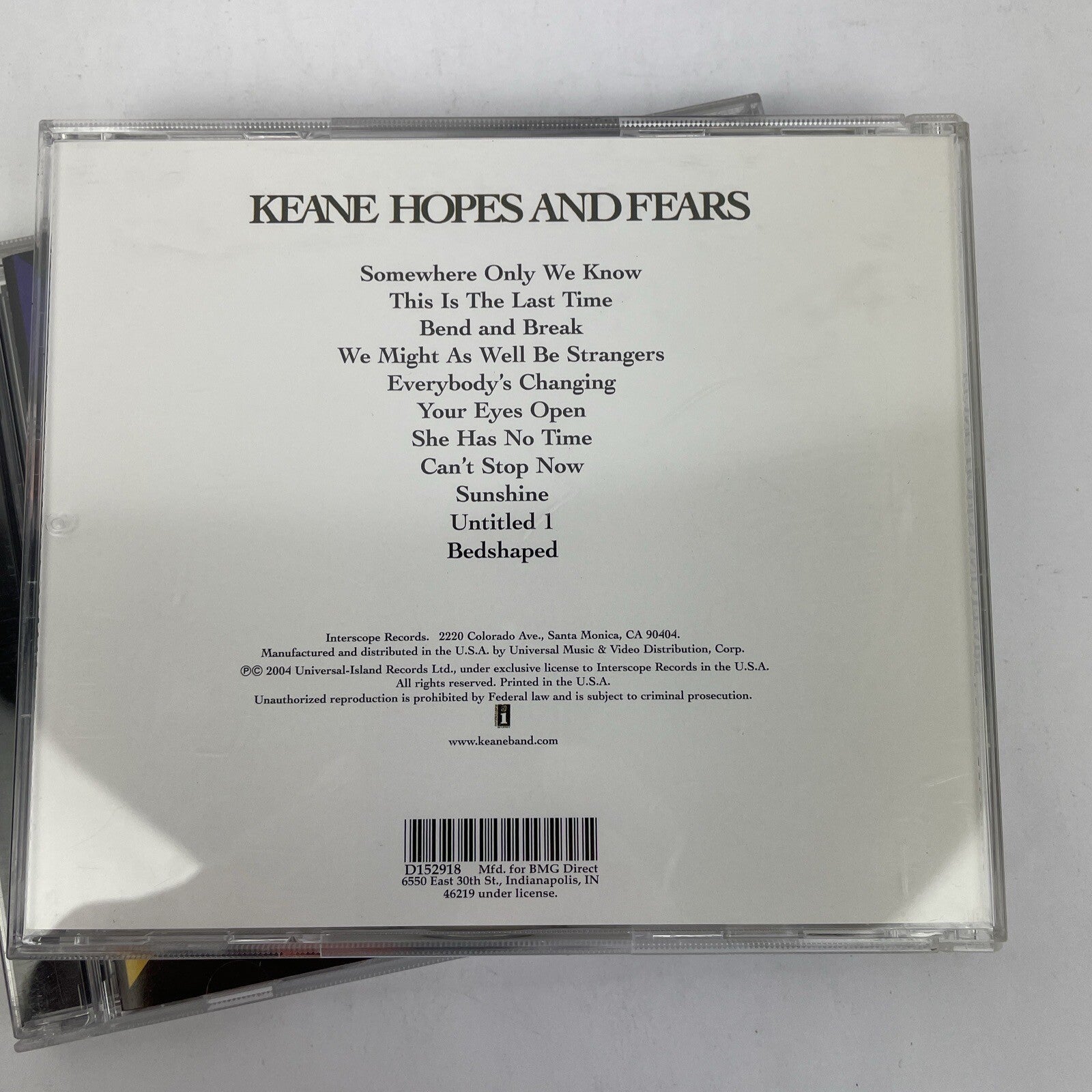 2 x Keane Digital Audio CD Lot - Hopes And Fears 2004 & Perfect Symmetry 2008 JK
