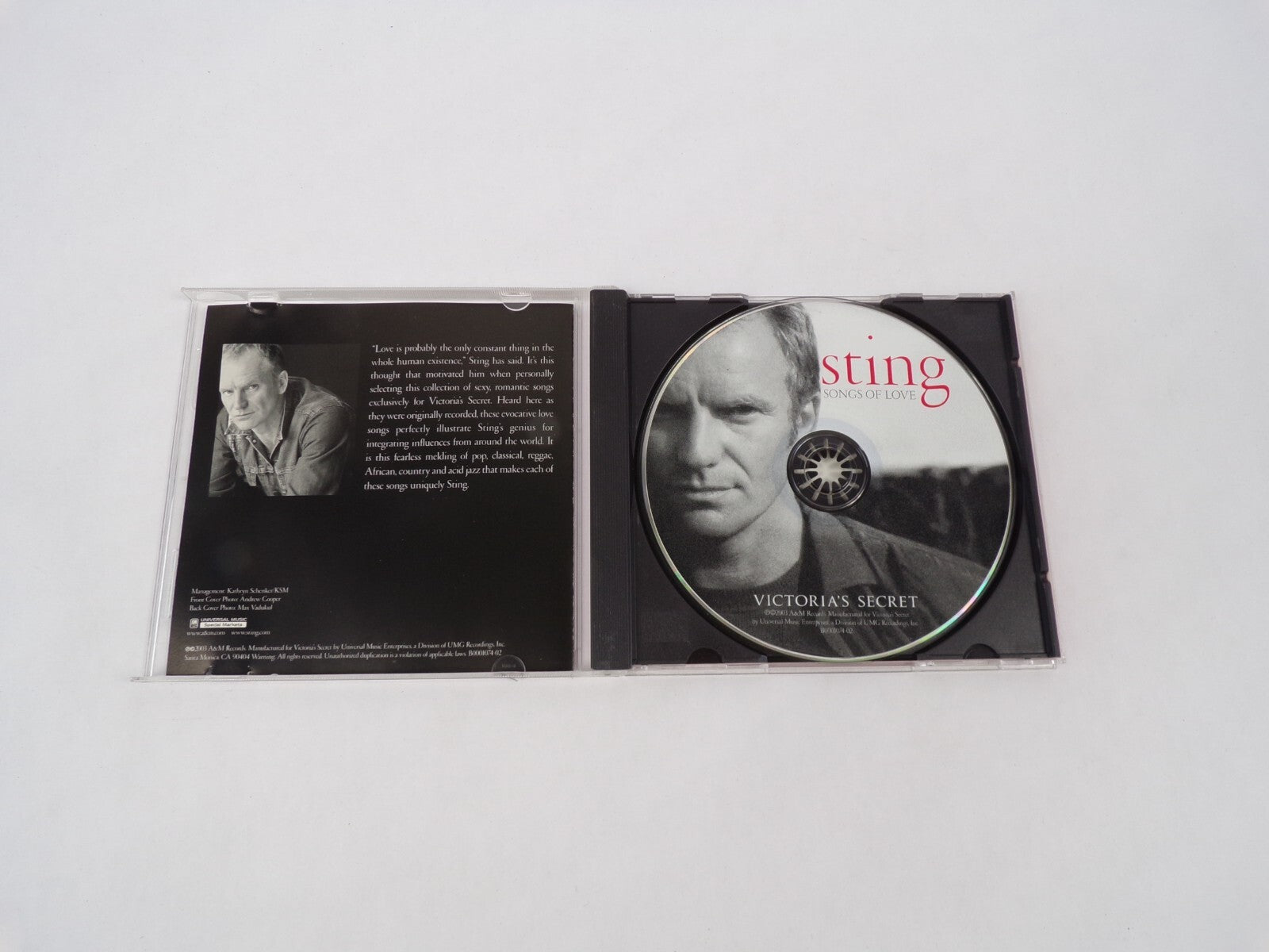 Sting Songs Of Love Victoria's Secret Exclusive Sacred Love When We Dance CD#63