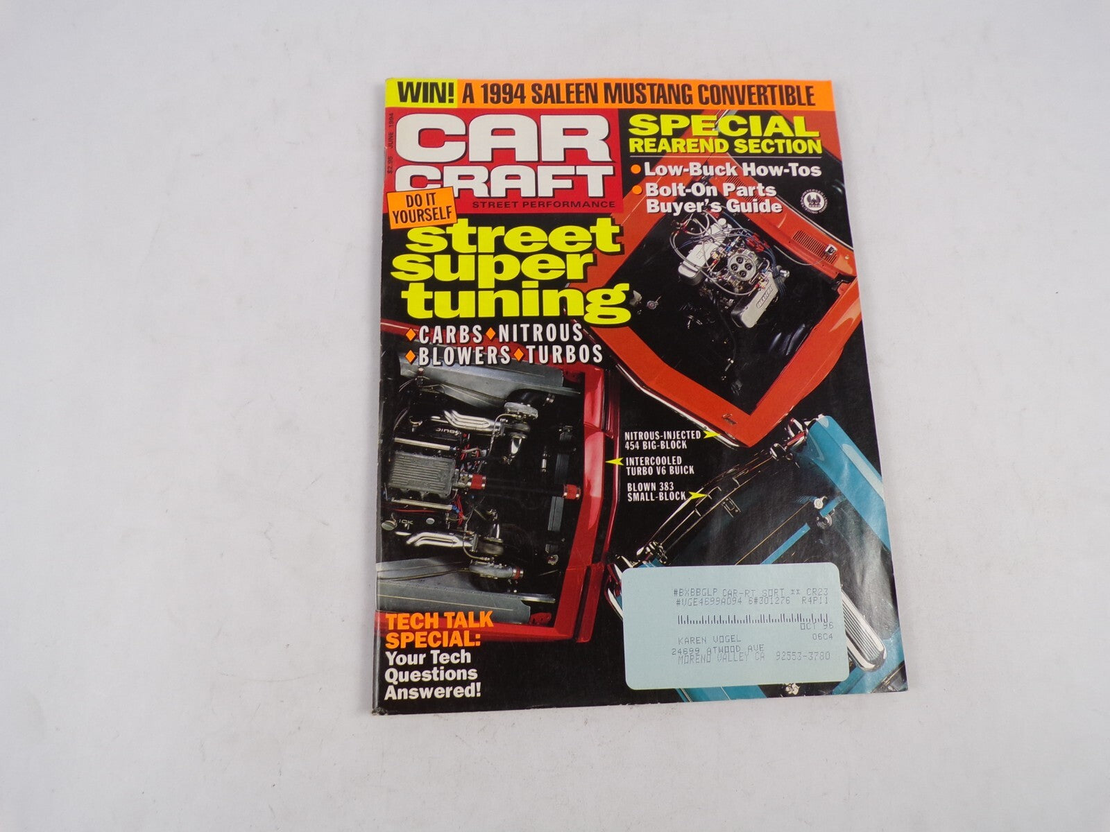 June 1994 Car Craft Street Super Tuning Carbs Nitrous Blowers Turbos Win! A 1994