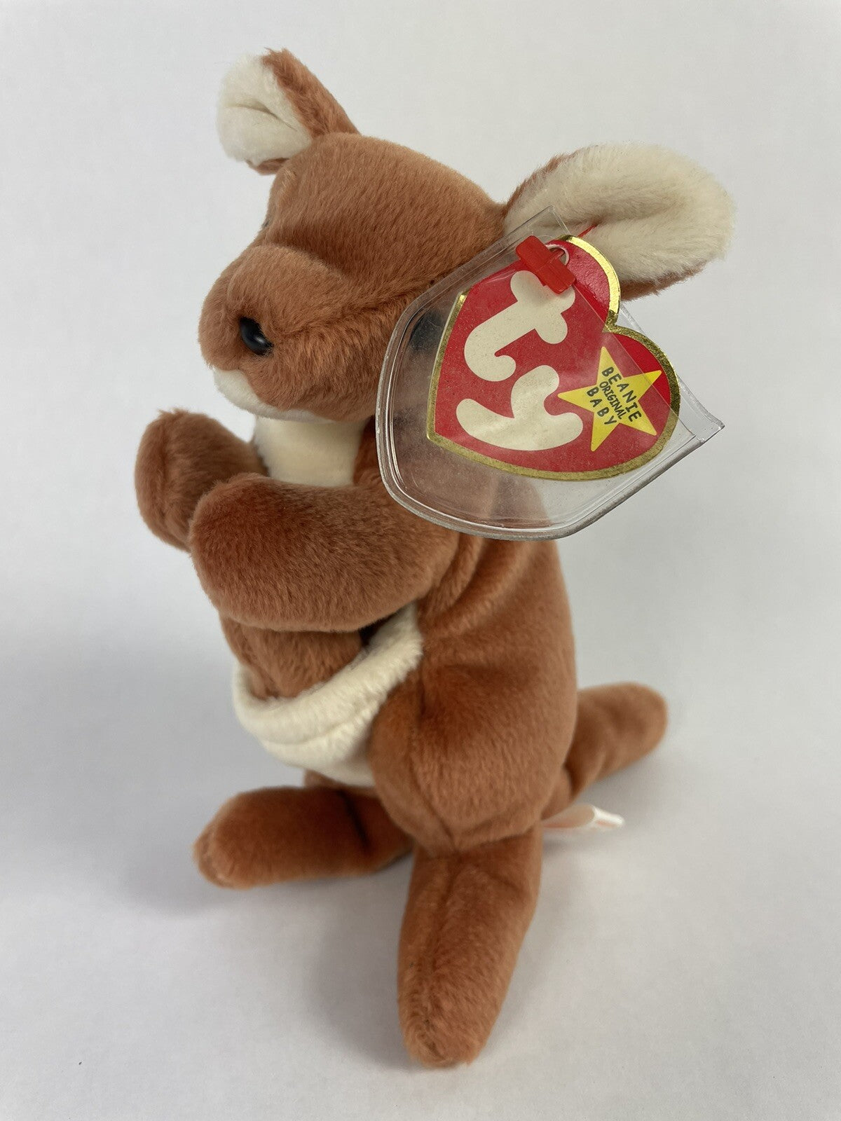 TY Beanie Baby - POUCH the Kangaroo (7 inch) - MWMTs Stuffed Animal Toy 1996