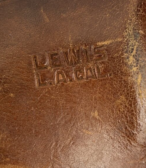 Vintage Leather Gun Holster, Lewis - L. A. Ca. San Gabriel Los Angeles 6" RARE