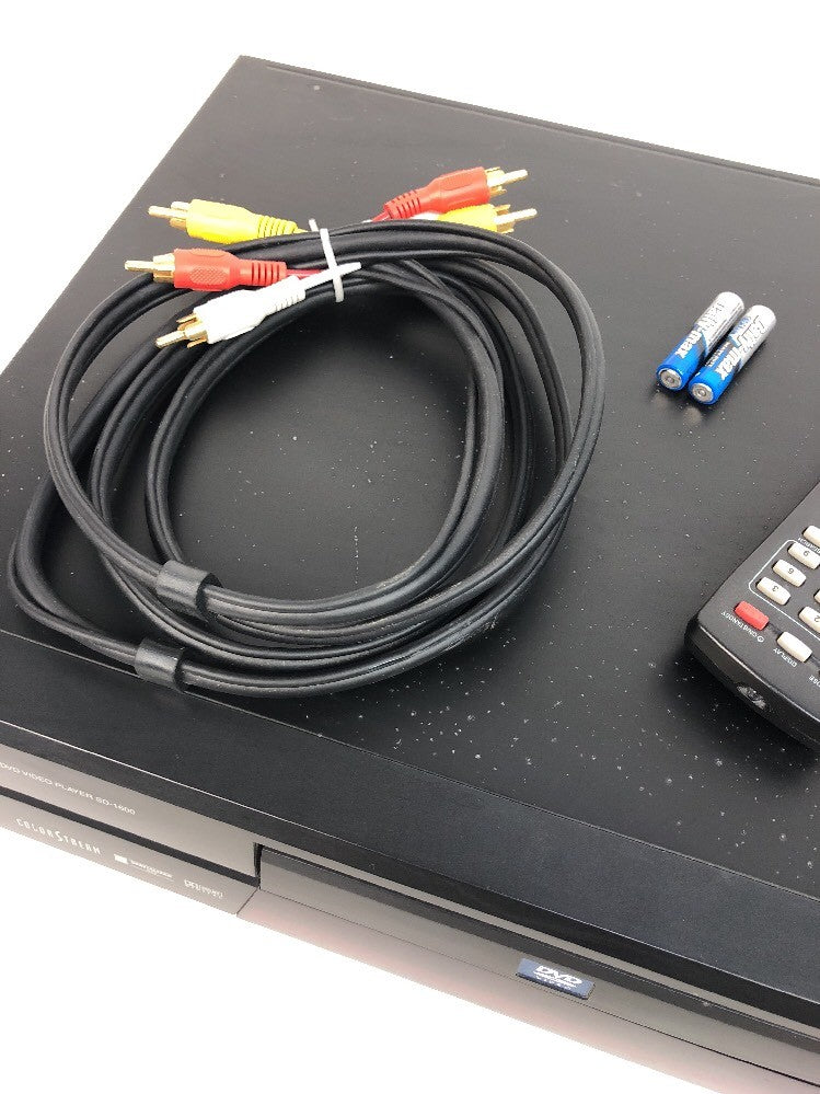 TOSHIBA SD-1600U DVD PLAYER W/ REMOTE + ALL CABLES USED & WORKS GREAT FSTSHP