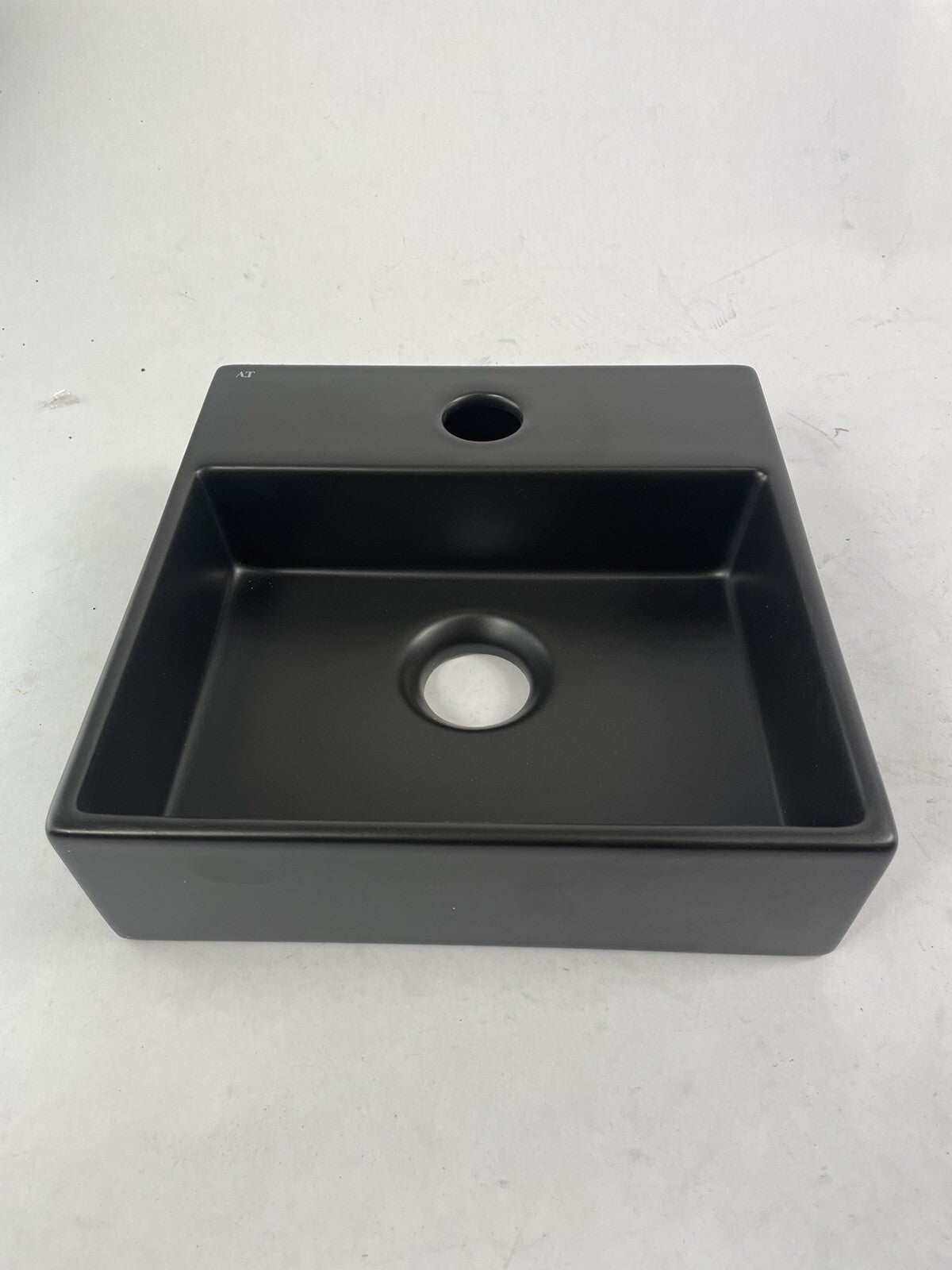 AeT Italia L318 black ceramic wall mounted hand wash basin bathroom sink