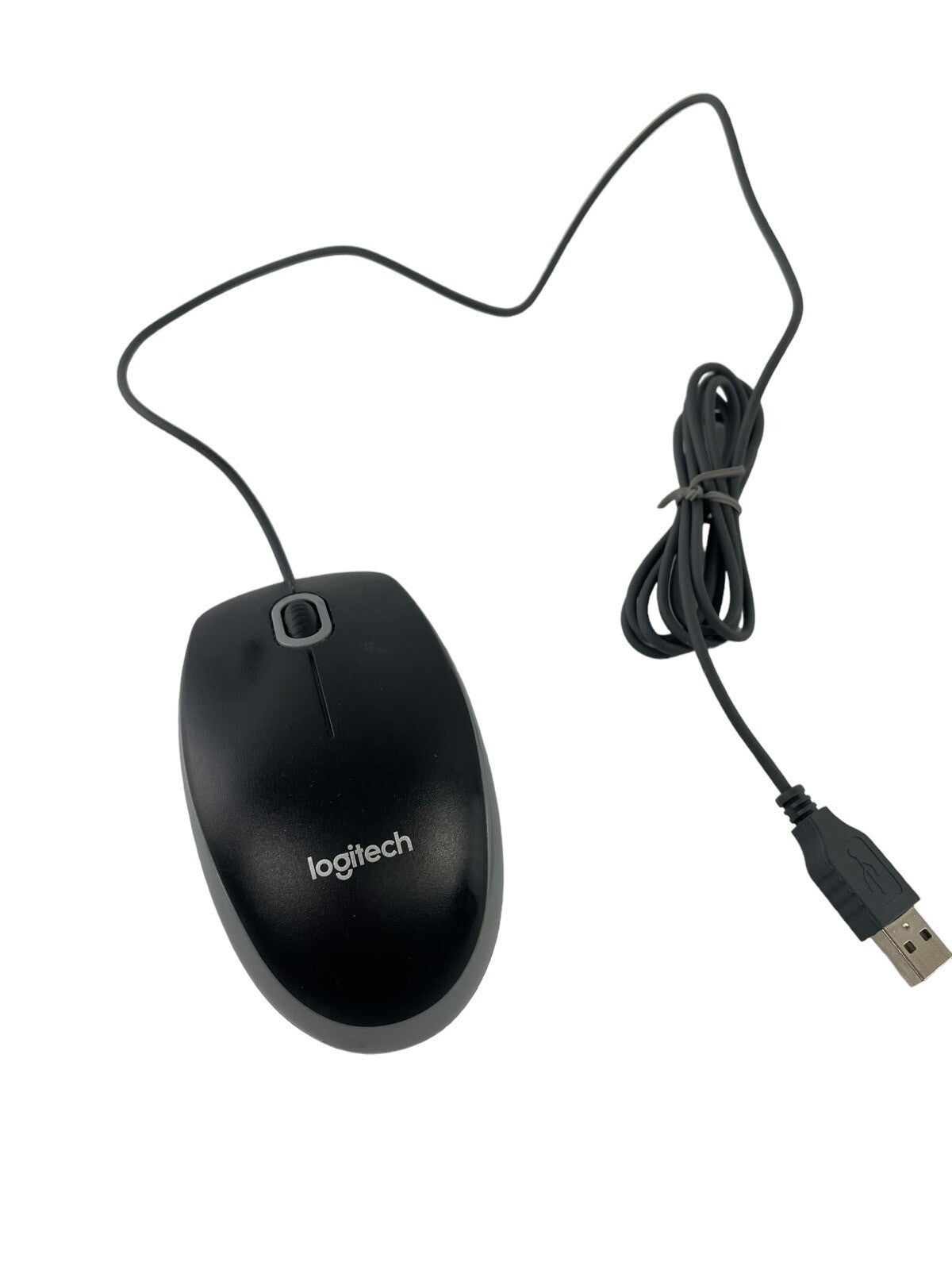 Logitech Wired USB Optical Mouse for Windows PC MAC & More M-U0026 - Black/Grey