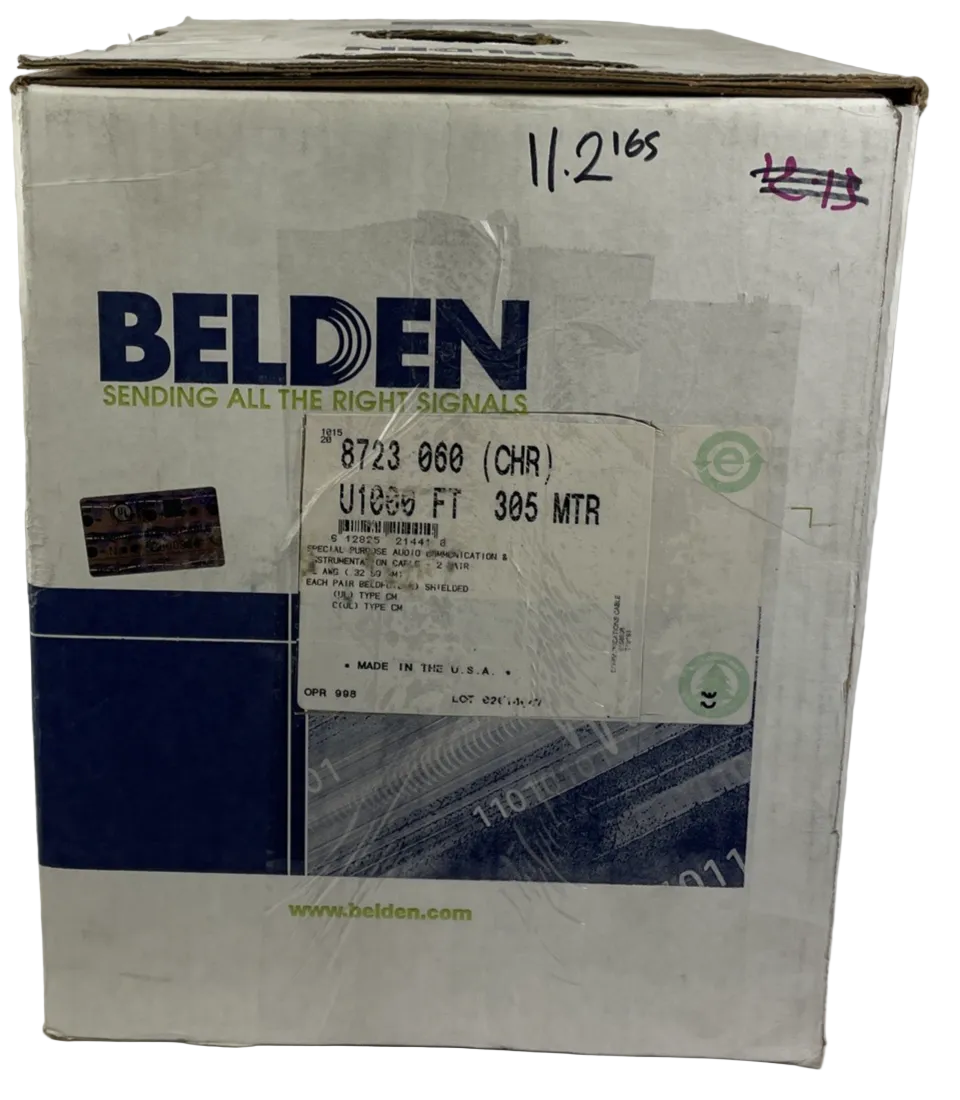 Belden 22/2Pr Stranded TC Audio, Control, Instrument Cable Approx 610ft 8723-060
