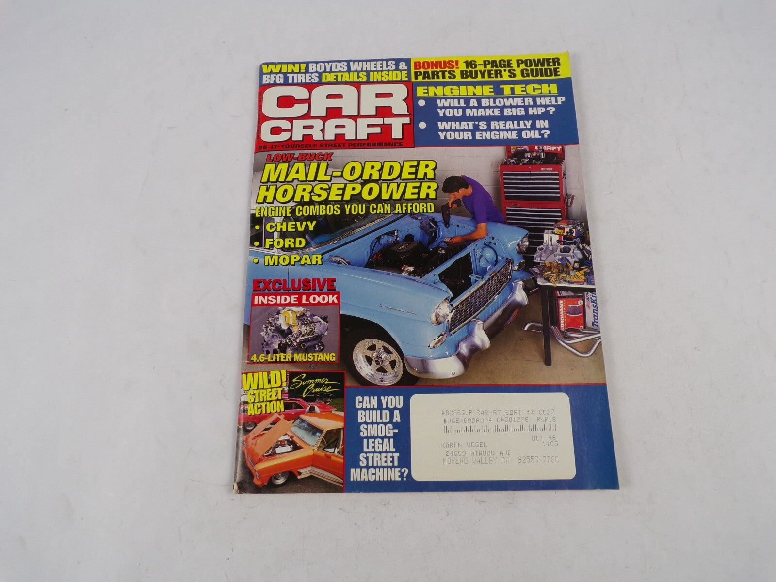 November 1995 Car Craft Low-Buck Mail-Order Horsepower Engine Combos You Can A