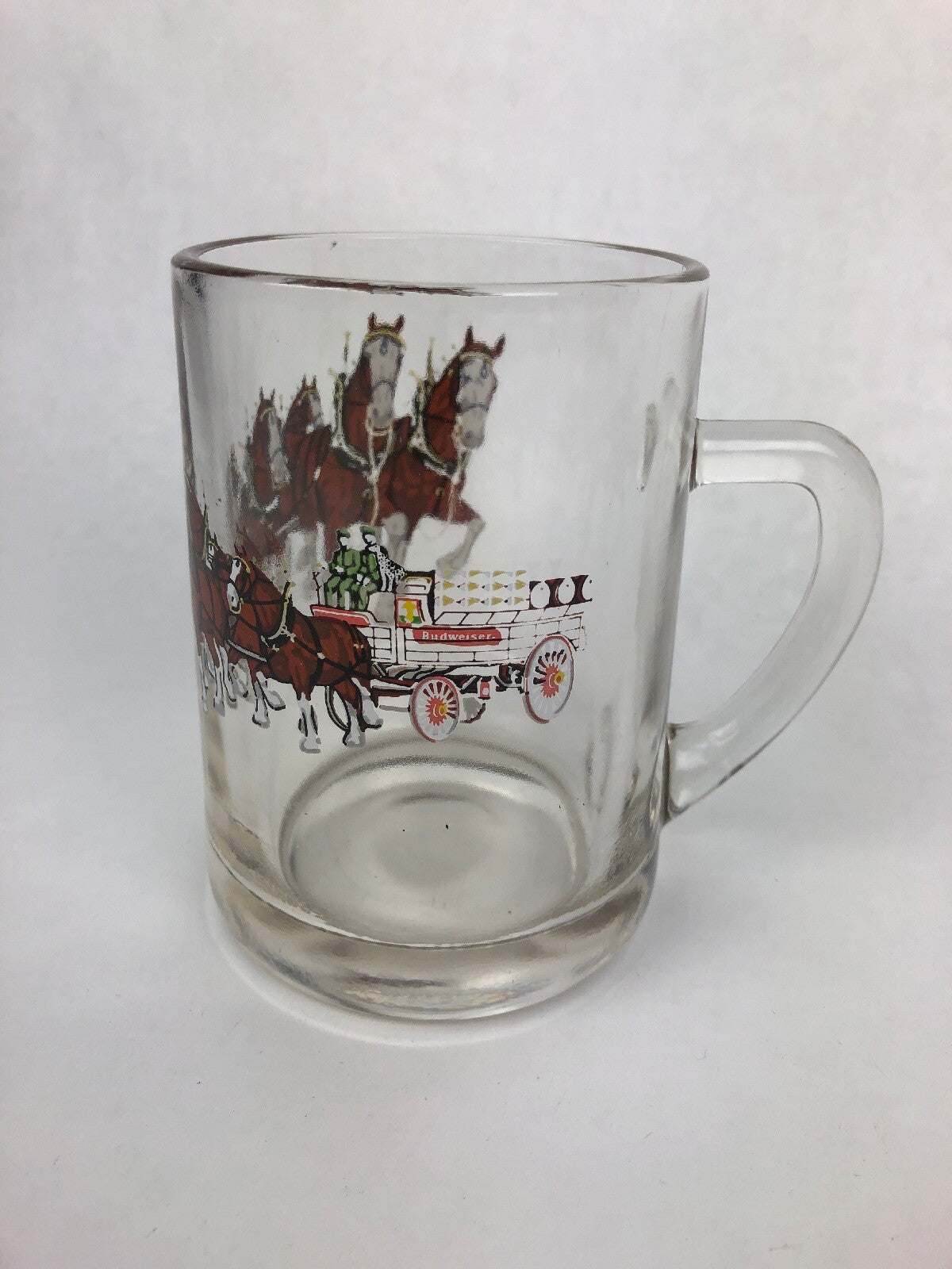 Budweiser Clydesdale Beer Coffee Mug Anheuser Busch Horses 3.5” Tall Rare