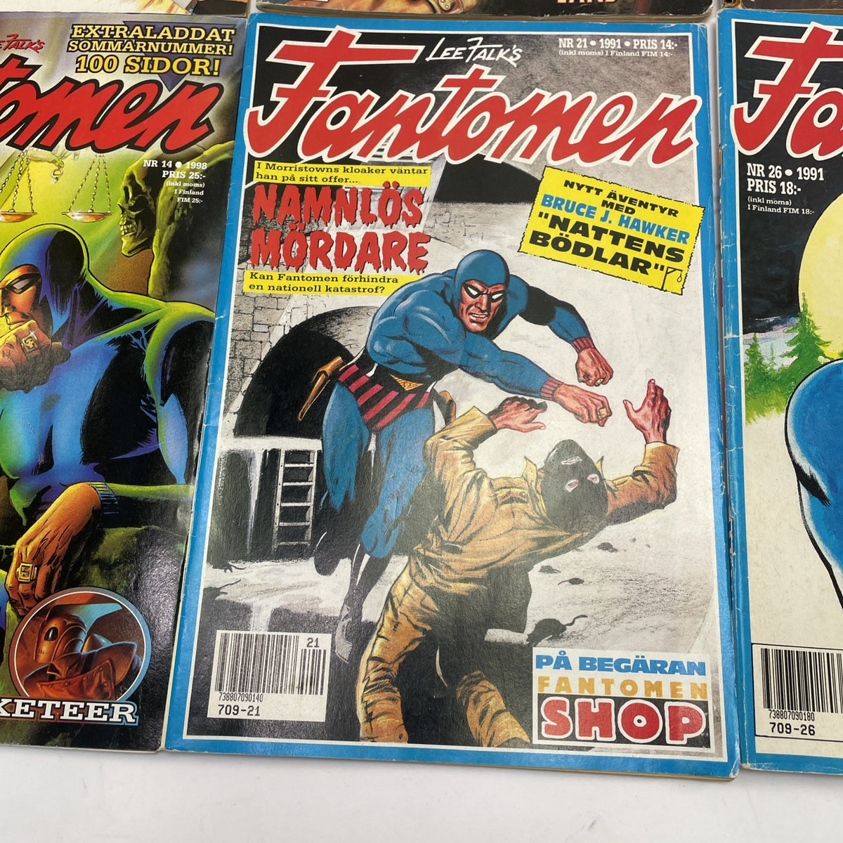 FANTOMEN Swedish Phantom Comic Lot  18 issues assorted years and condition
