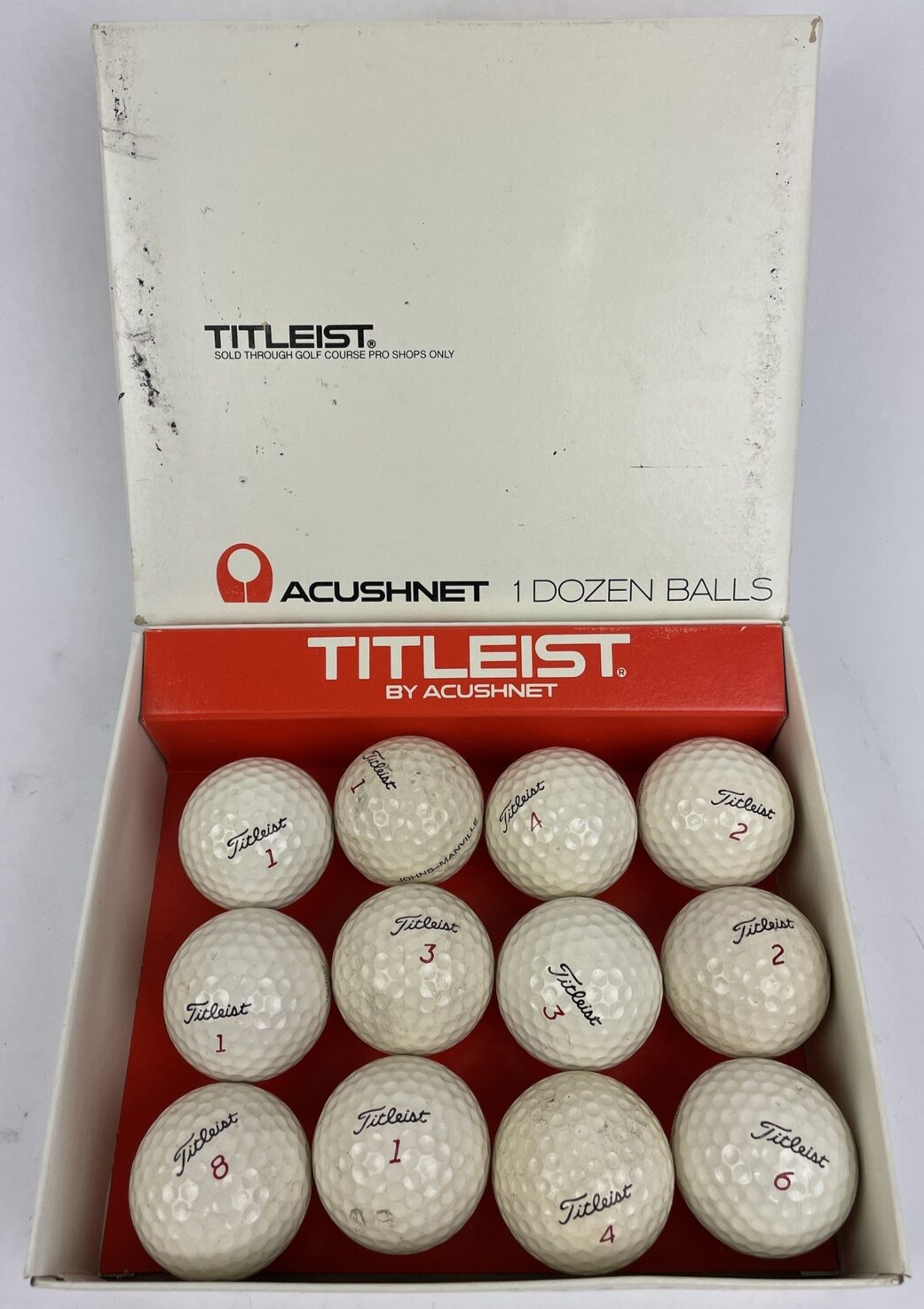 Vintage Titleist by Acushnet golf balls one dozen 12 ball set with original box collectible golf memorabilia display piece