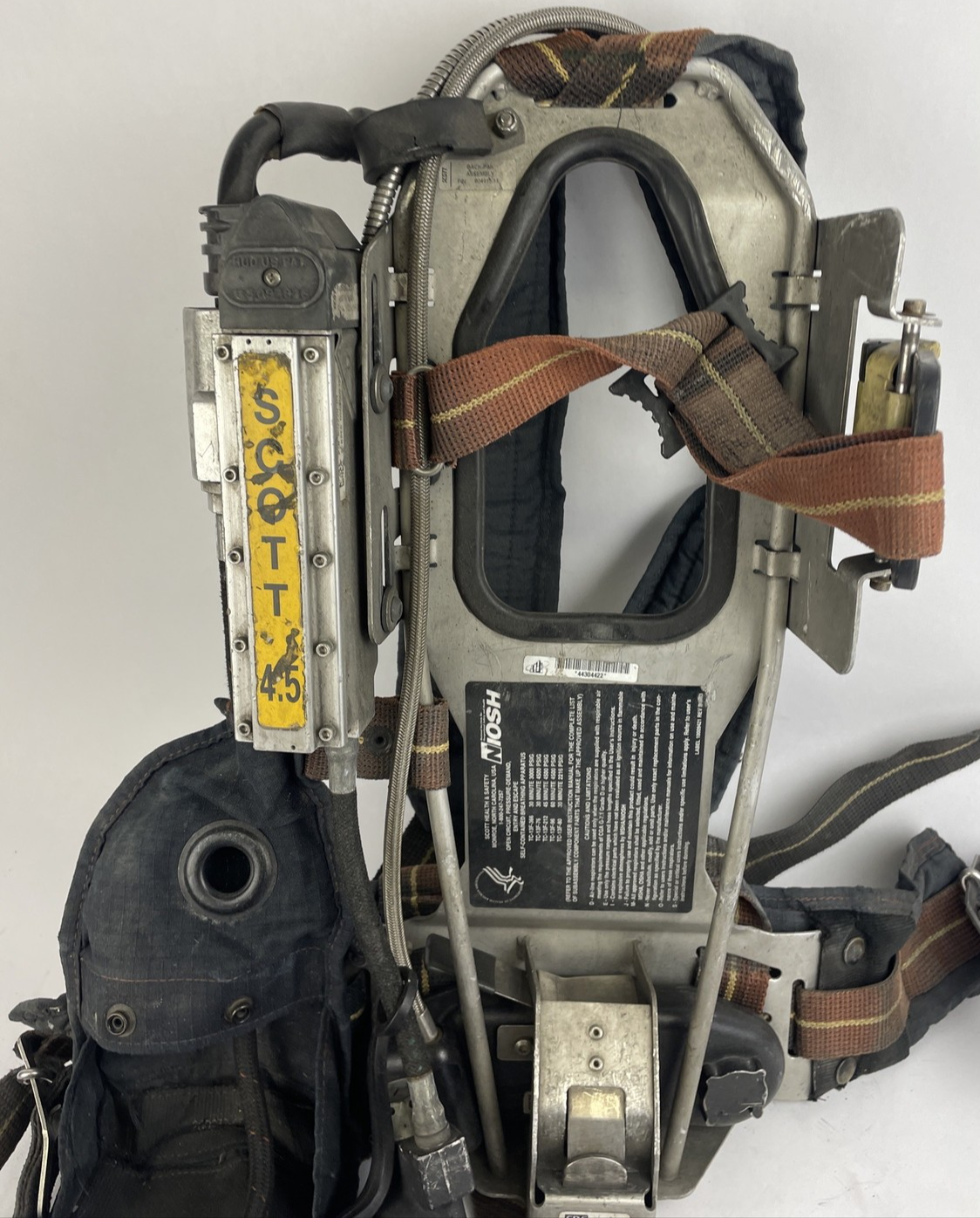 SCOTT SAFETY 4.5 4500 SCBA Air Pack Harness EZ-Flow Air Pak Plus with Sensor   c