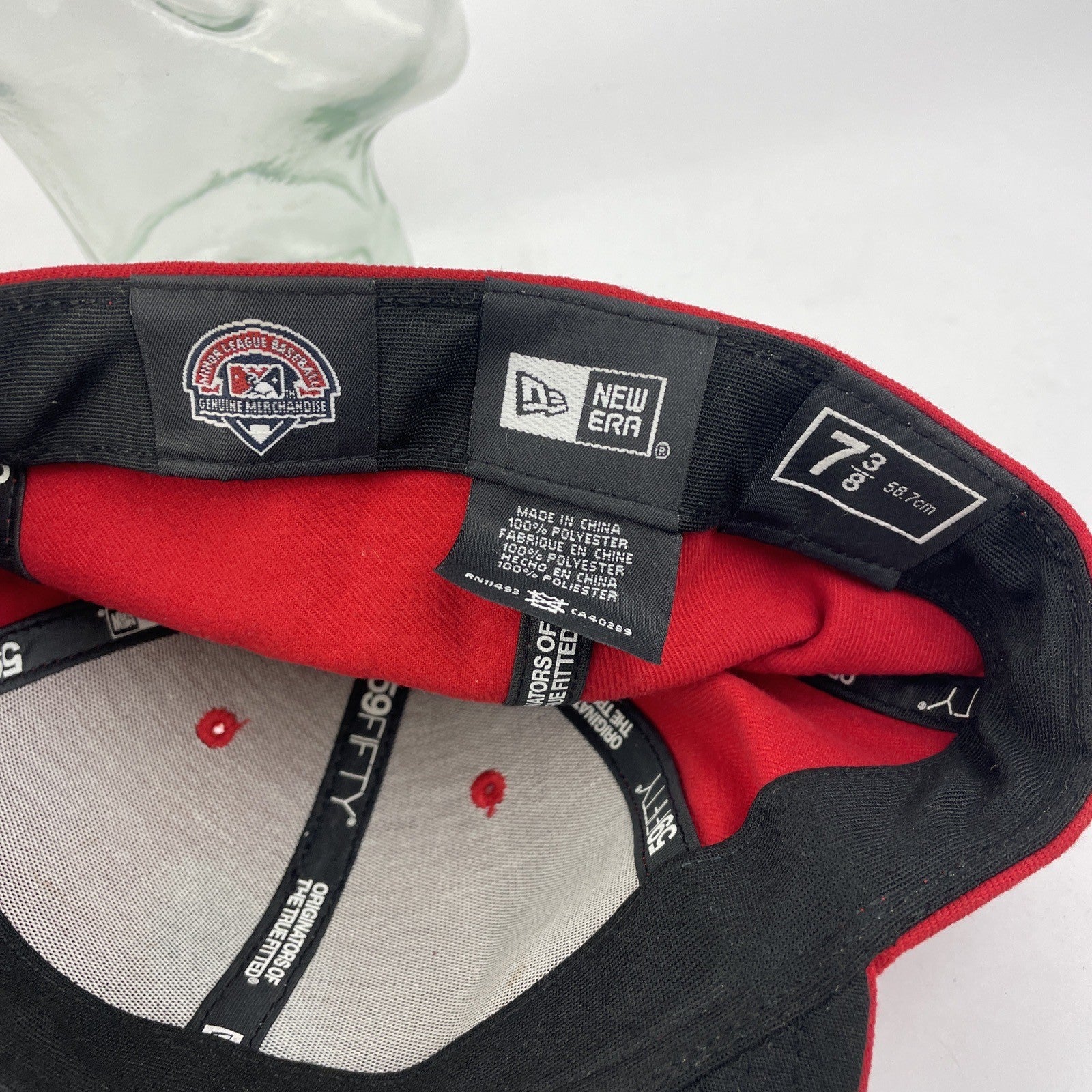 New Era Reading Phillies Red Fitted Size 7 3/8 Genuine MLB Merchandise