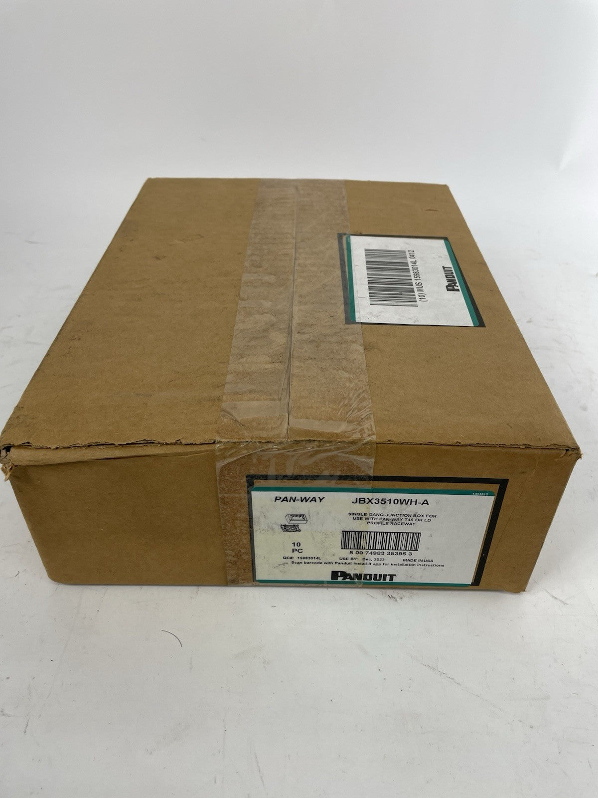 Box of 10 Panduit - JBX3510WH-A - Single Gang Low Voltage Outlet Box
