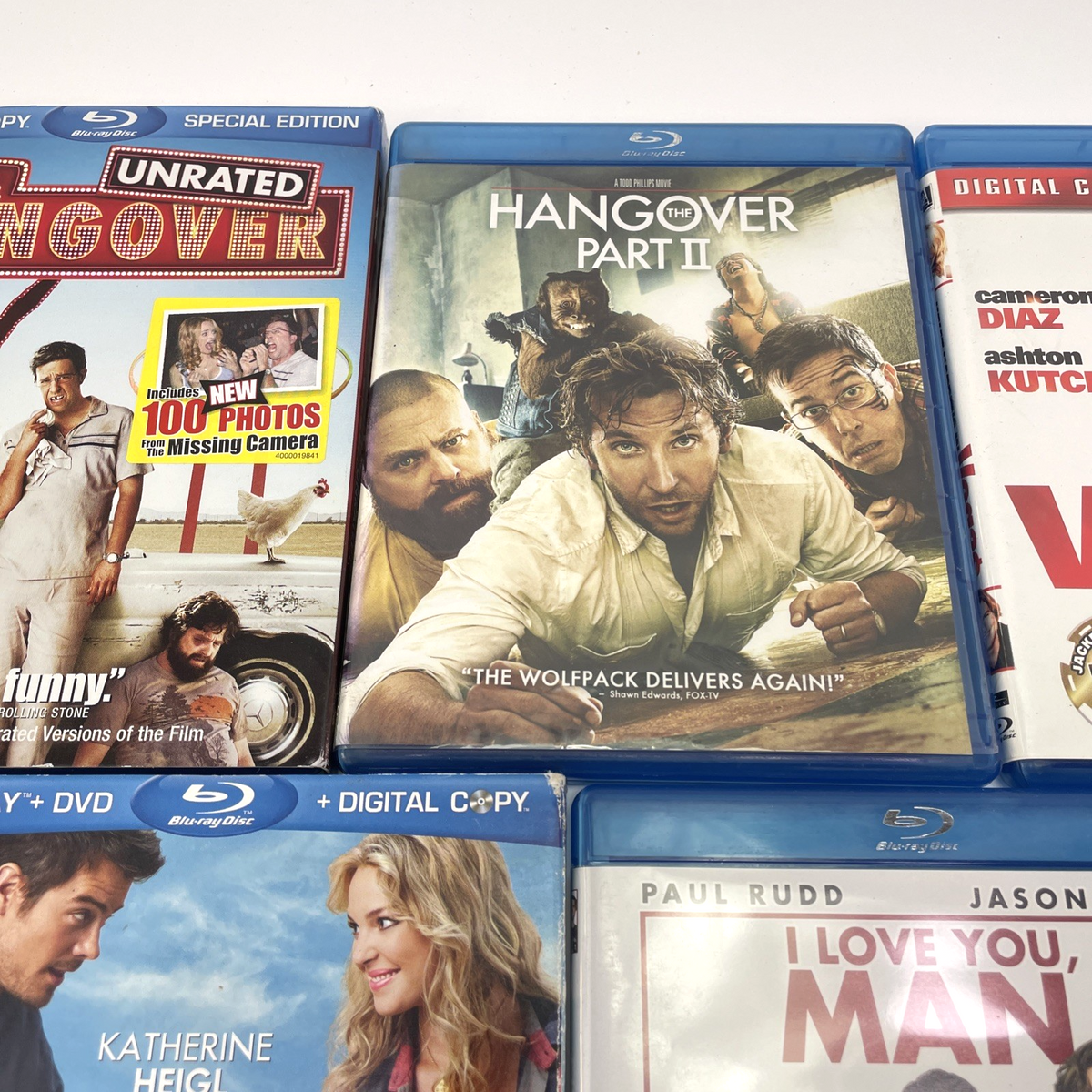 7 x Comedy Blu Ray Lot Hangover, I Love You Man, TED,  Miami Rhapsody, LAWKI