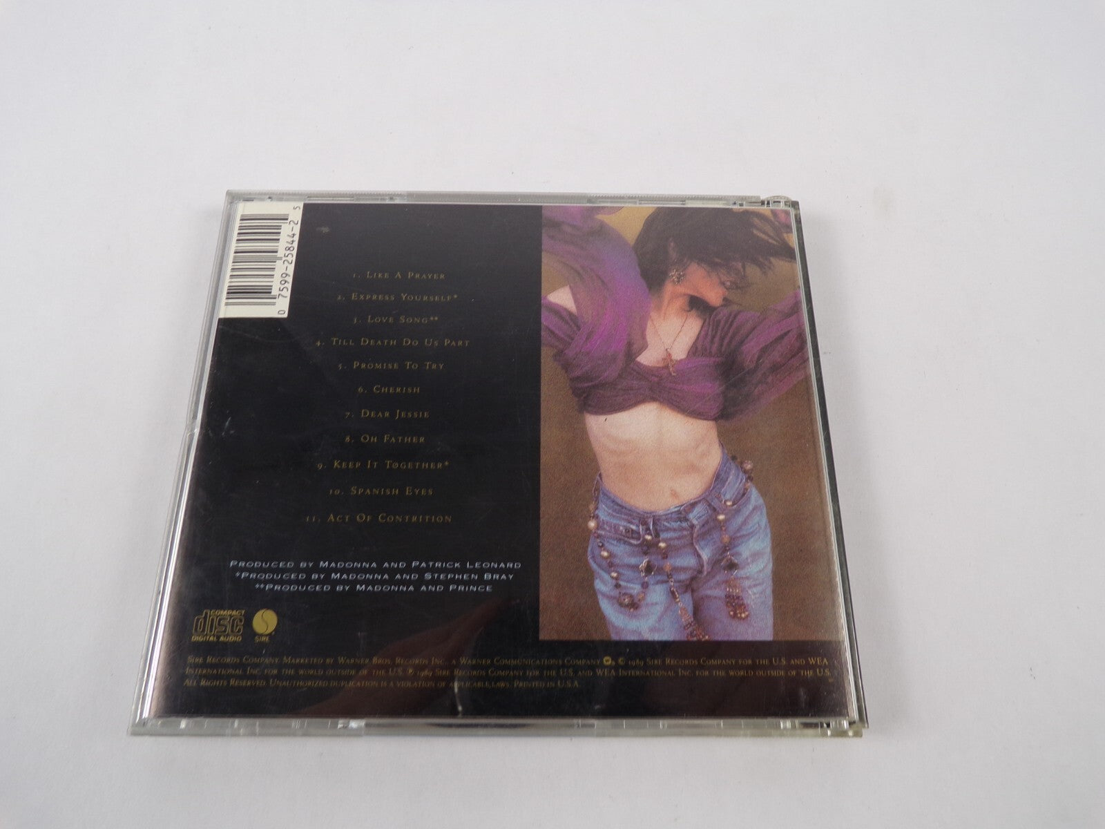 Madonna A Digital Recording Like A Prayer Express Yourself Loves Song Till CD#59