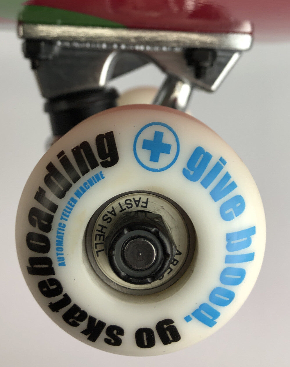 ATM Click Skateboard Complete 7.75” “ HAND” Black Smith Trucks 52mm ATM Wheels