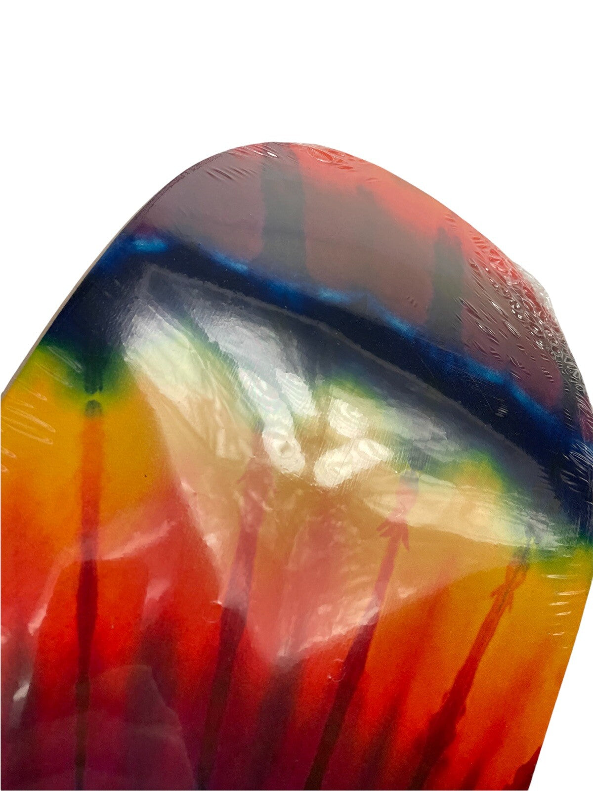 Premium Tie Dye Abstract Hippie 8.25-inch hard rock maple skateboard deck with grip tape.
