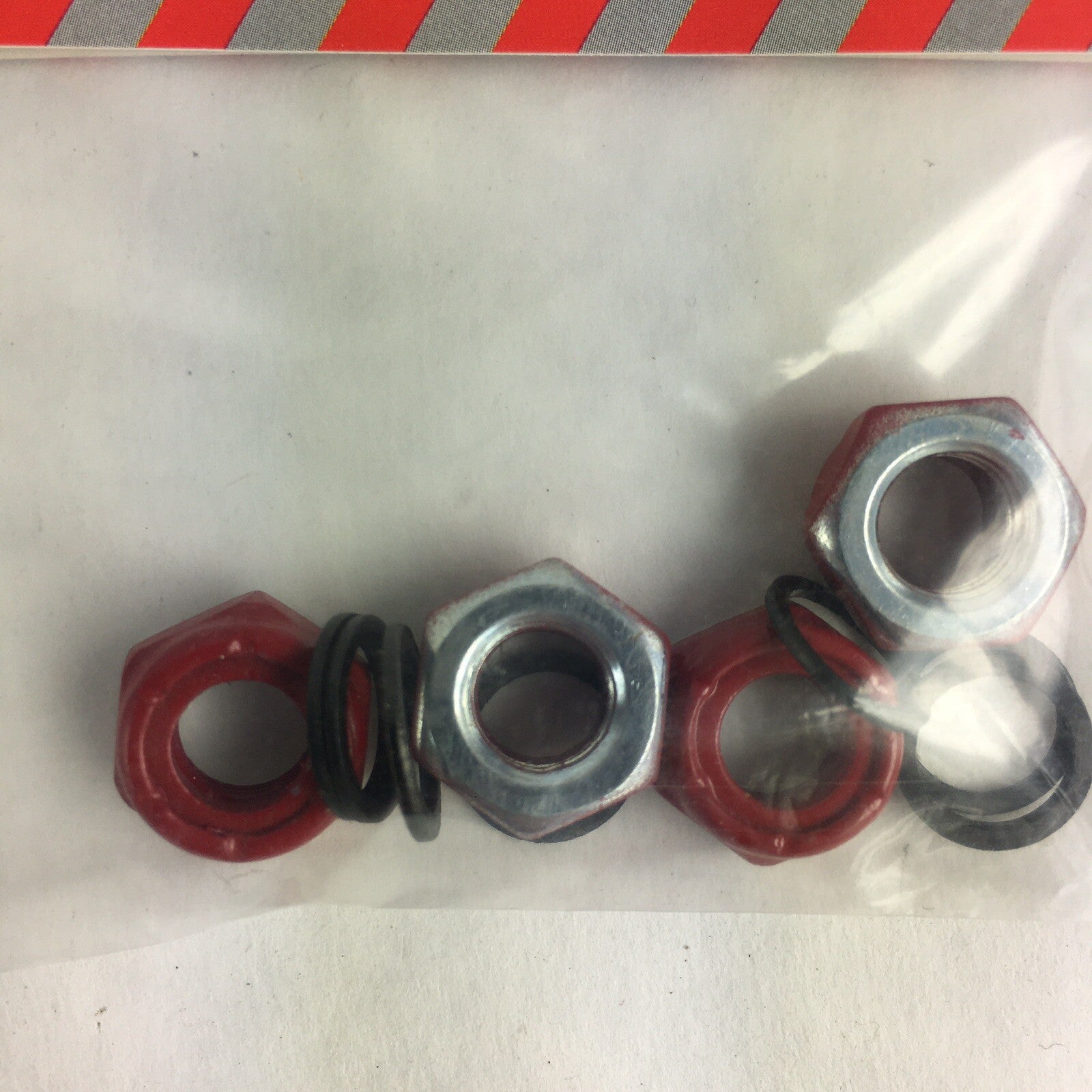 Grind King RED Skateboard Truck Axle lock nuts Washers Speed Rings Nuts