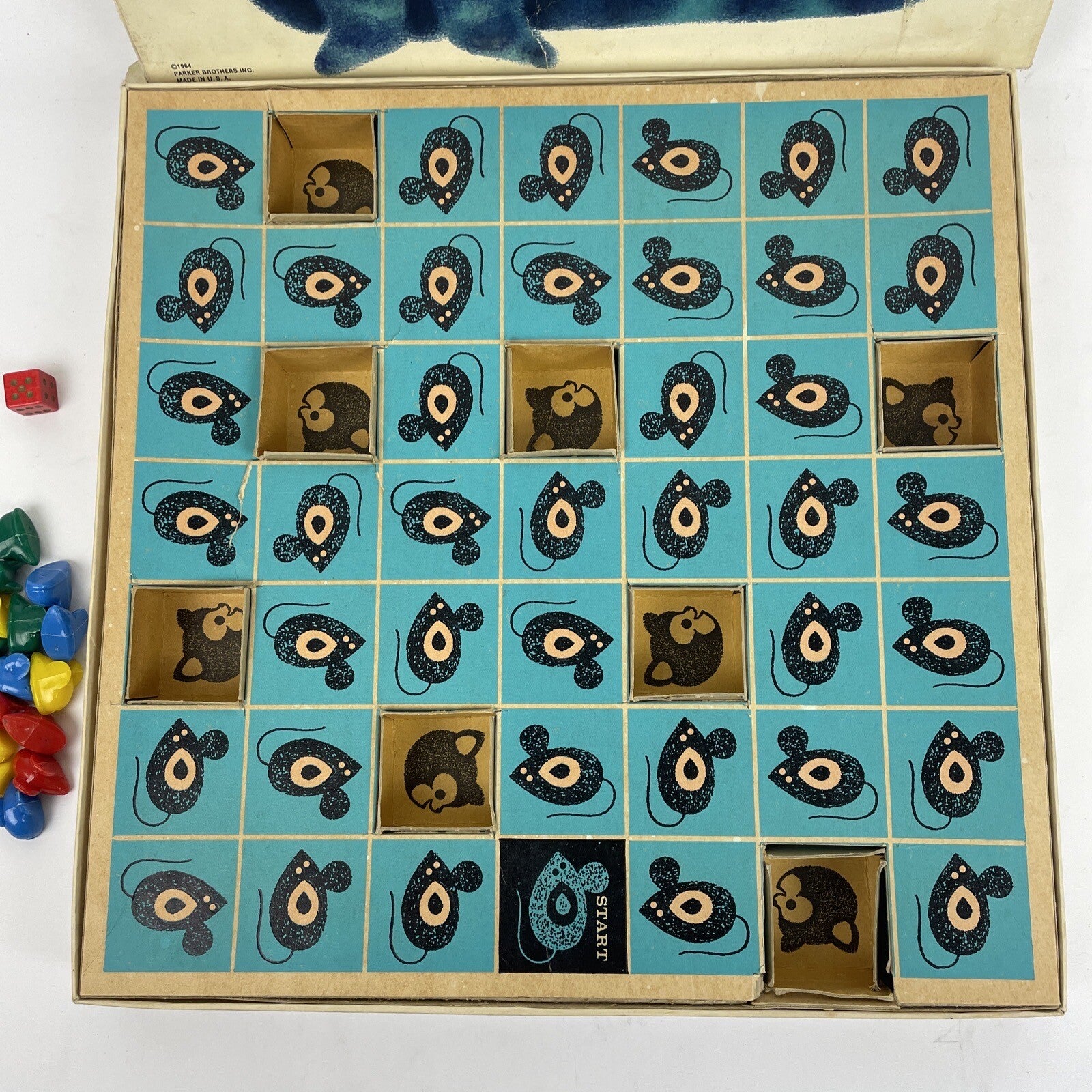 Vintage Parker Brothers Game of Cat and Mouse Board Game 1964 Complete