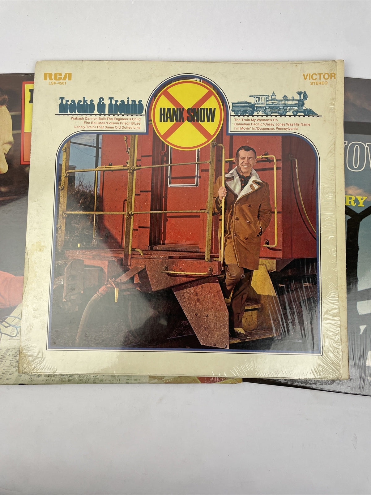 3 x HANK SNOW - Tracks & Trains - In Memory of Jimmy Rodgers + LP Vinyl Record
