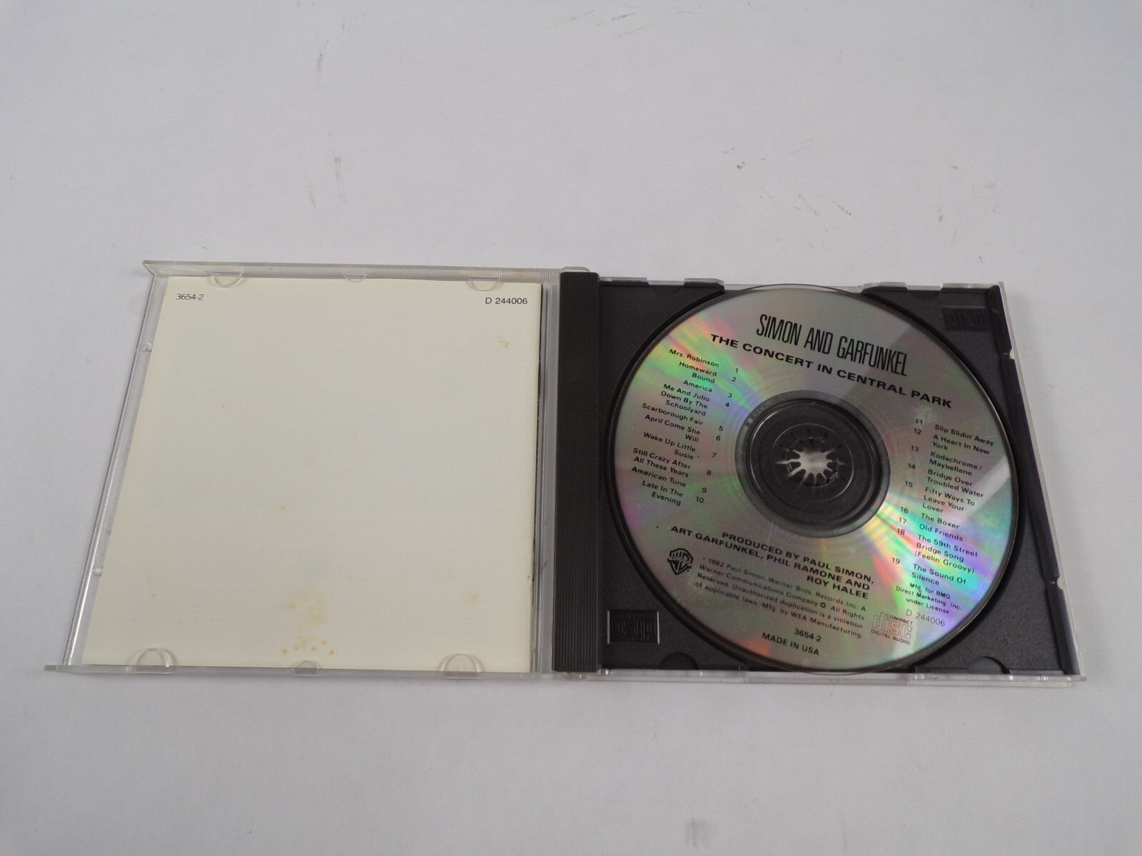 Simon And Garfunkel The Concert In Central Park Homeward Bound The Boxer CD#47