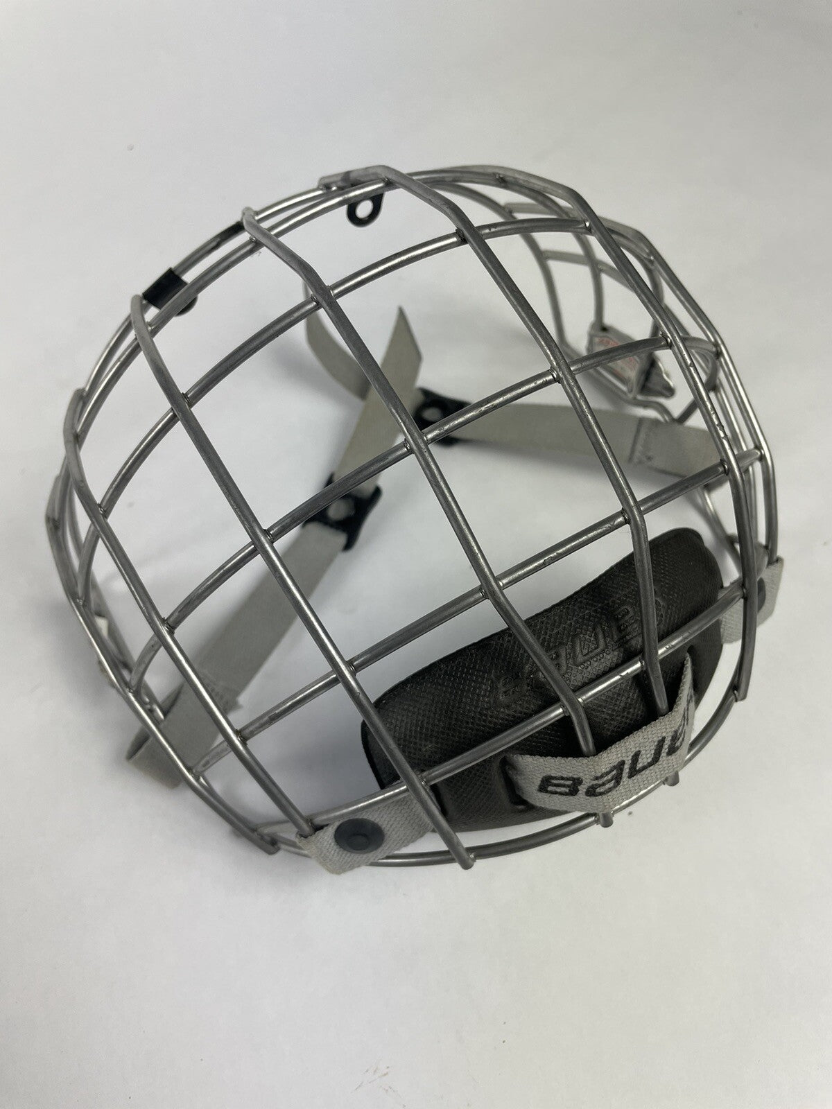 NIKE BAUER TRUE VISION II FM4500 S SMALL CAGE FACEMASK GRAY CHIN CUP STRAPS
