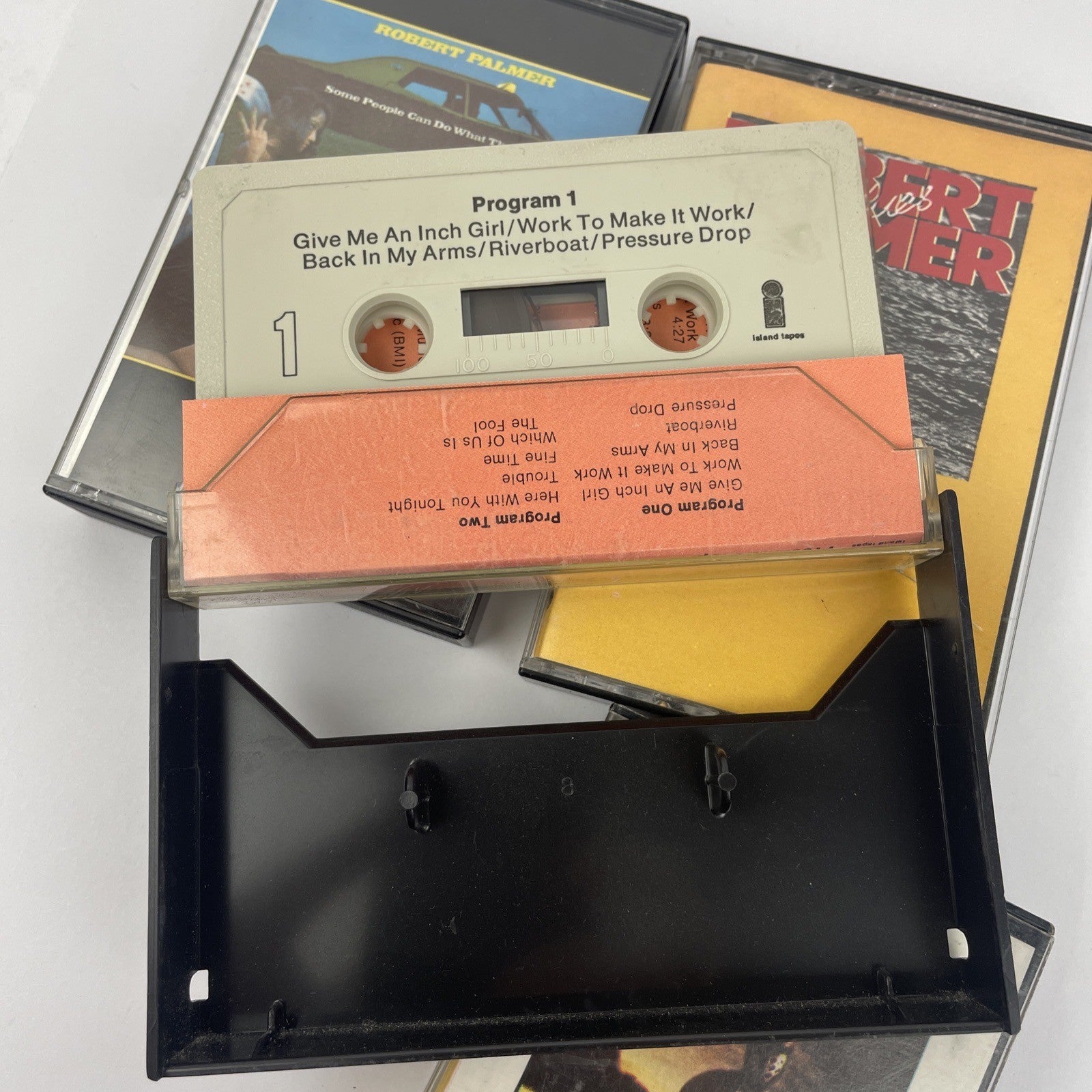 Lot Of 4 Robert Palmer Audio Cassette Tapes - CLUES - Pressure Drop - It's Alive