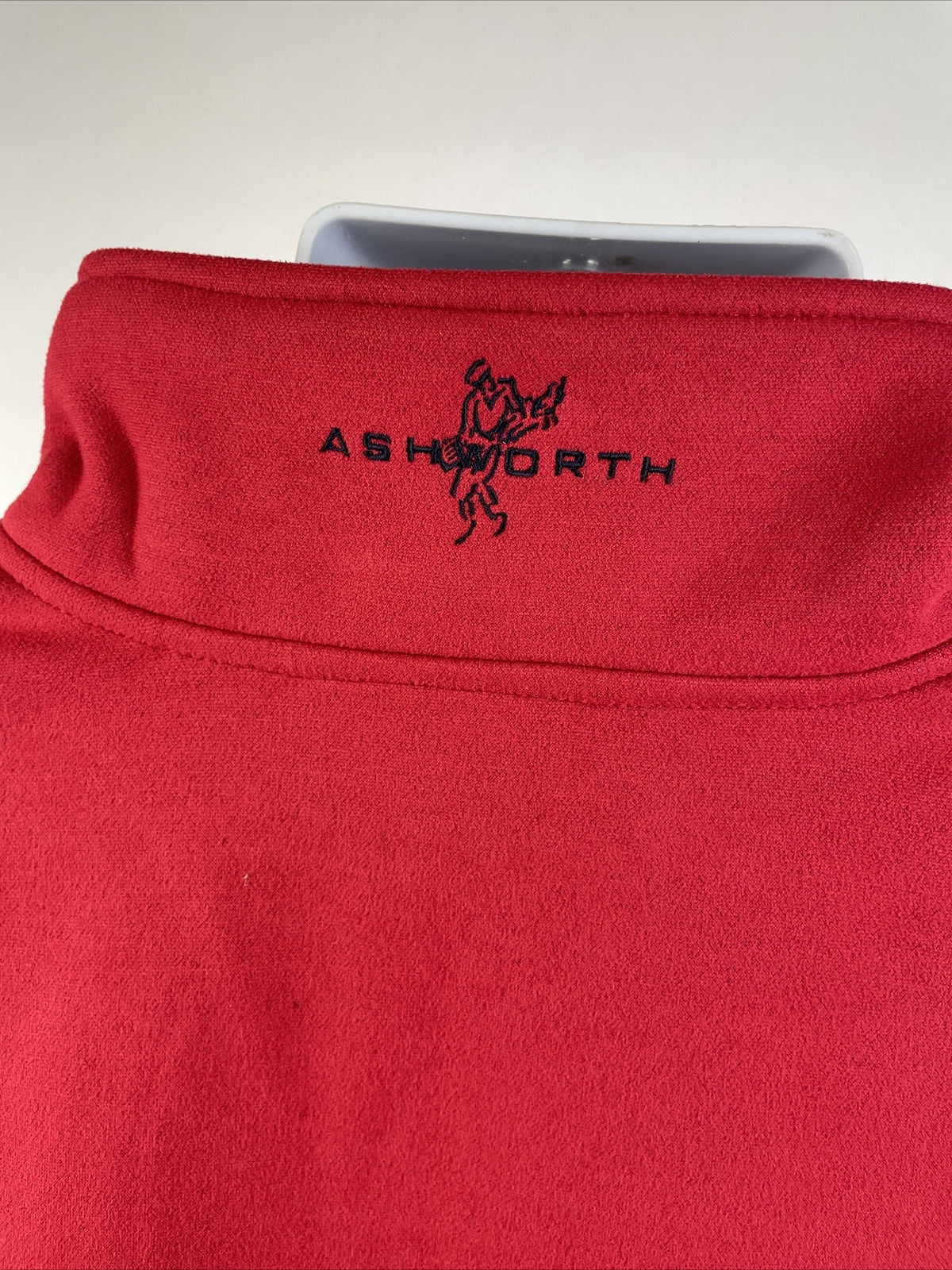 Ashworth weather Systems Maryland Red Mens Medium 1/4 Zip Jacket Wind Resistant