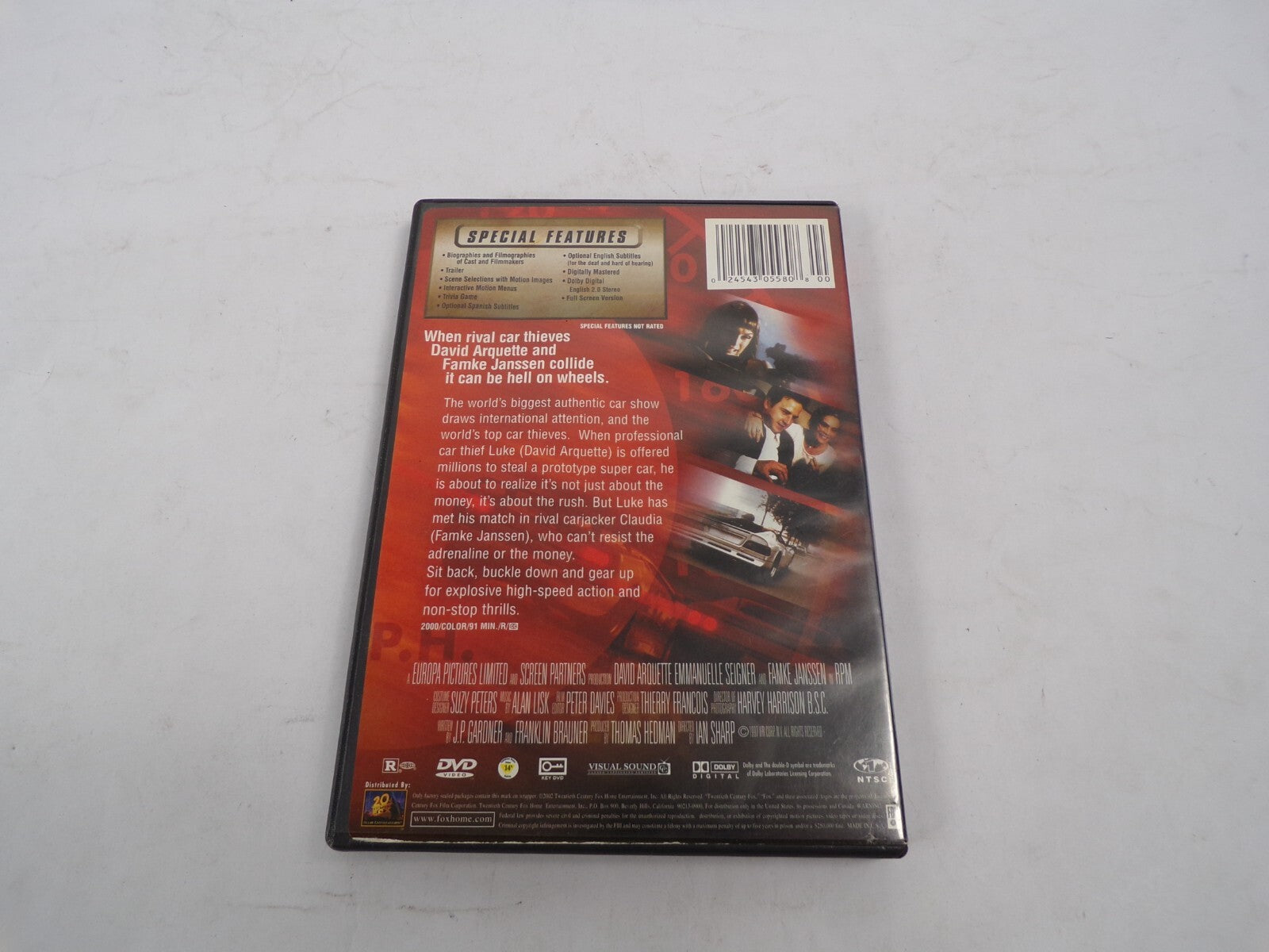 RPM Feel The Rush David Arquette Emmanuel Seigner Famke Janssen DVD Movies
