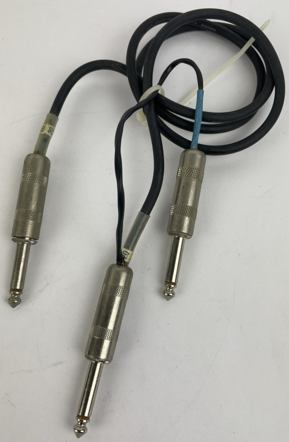 1/4 TS Male to Dual 1/4 TS Male Mono to Mono Splitter Adapter Y cable Low Noise