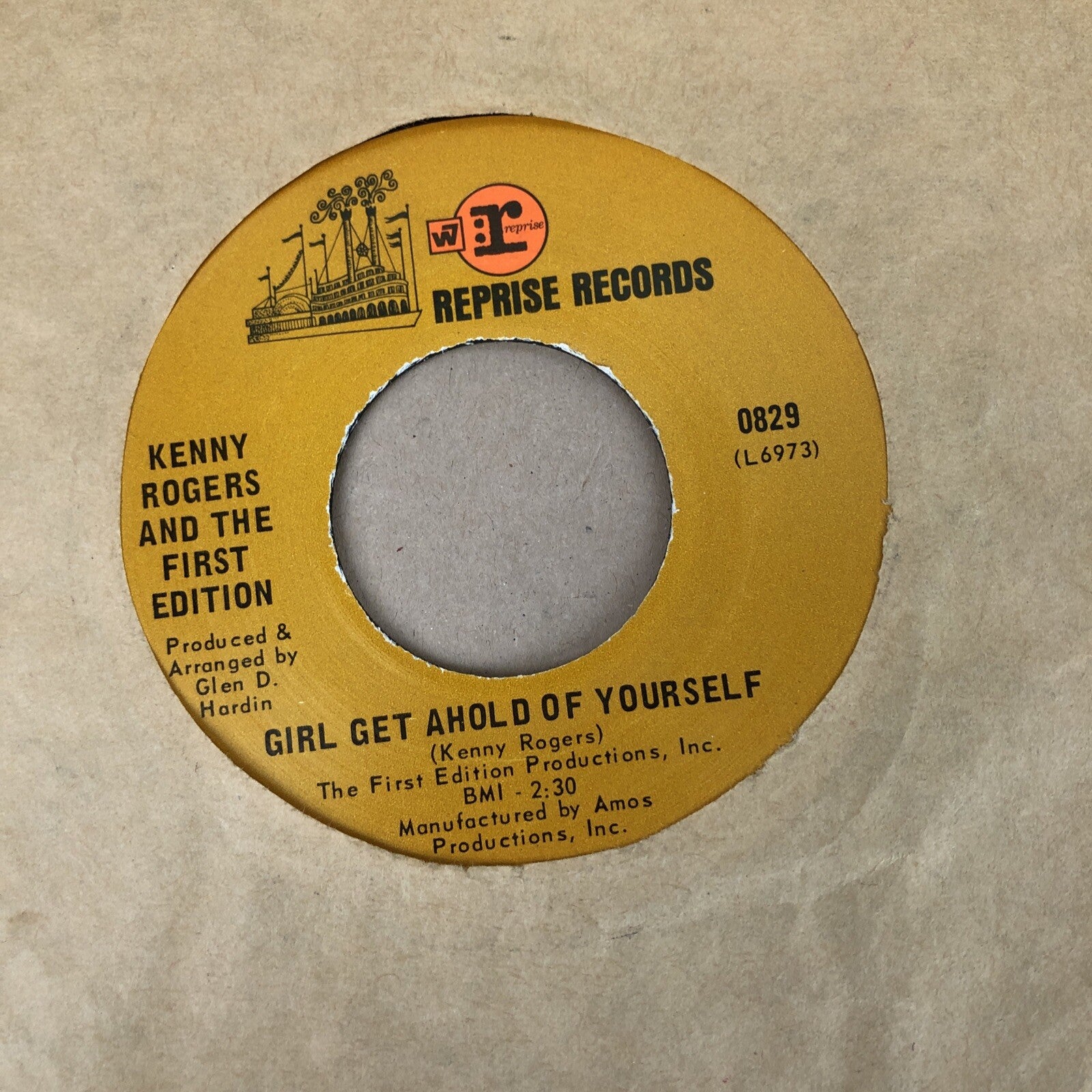 45 RECORD 7"- KENNY ROGERS  - RUBY DON'T TAKE YOUR LOVE  TO TOWN  *VGC*
